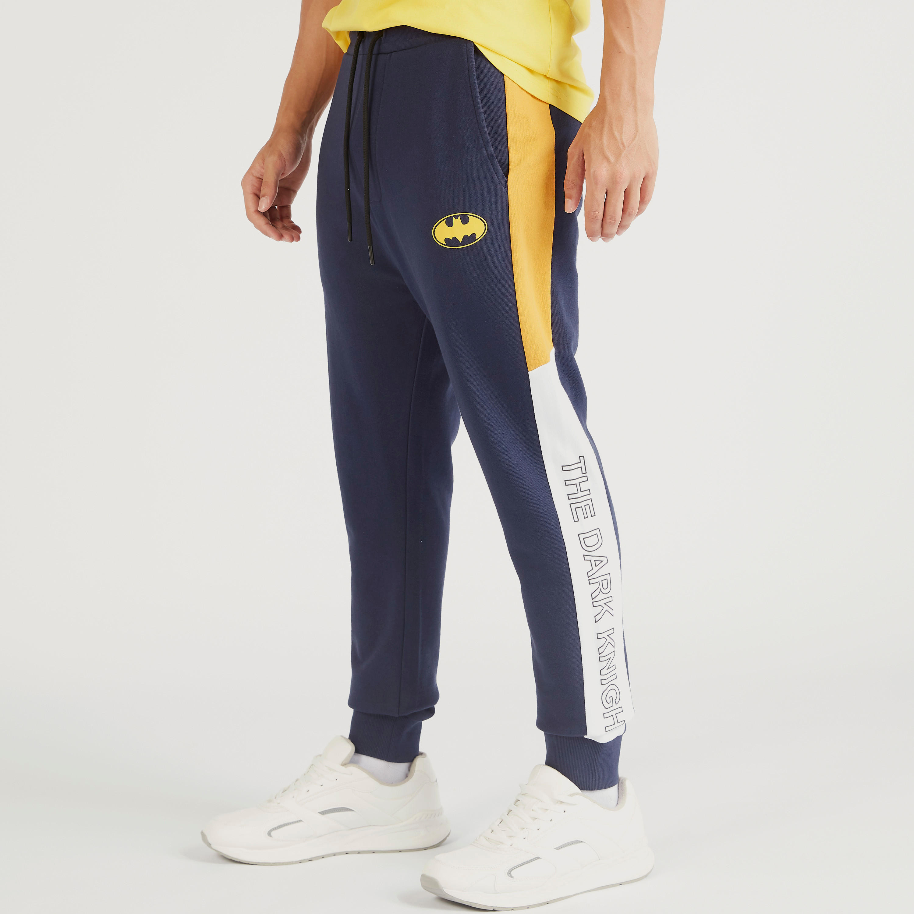 Batman Print Mid-Rise Joggers with Drawstring Closure-men-clothing-bottoms-joggers-image-1