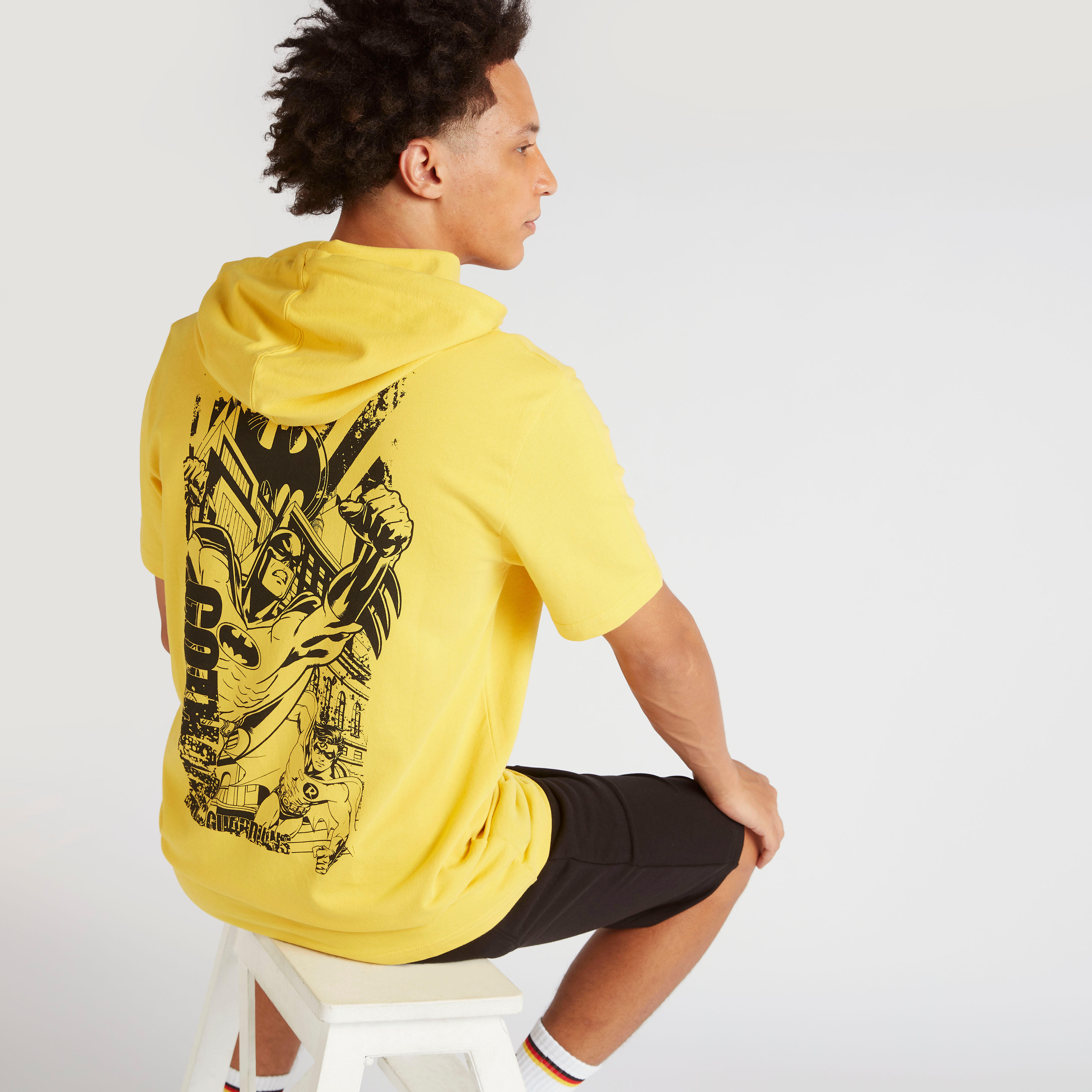 Batman Print Hooded T-shirt with Short Sleeves-men-clothing-tshirtsandpolos-tshirts-image-4