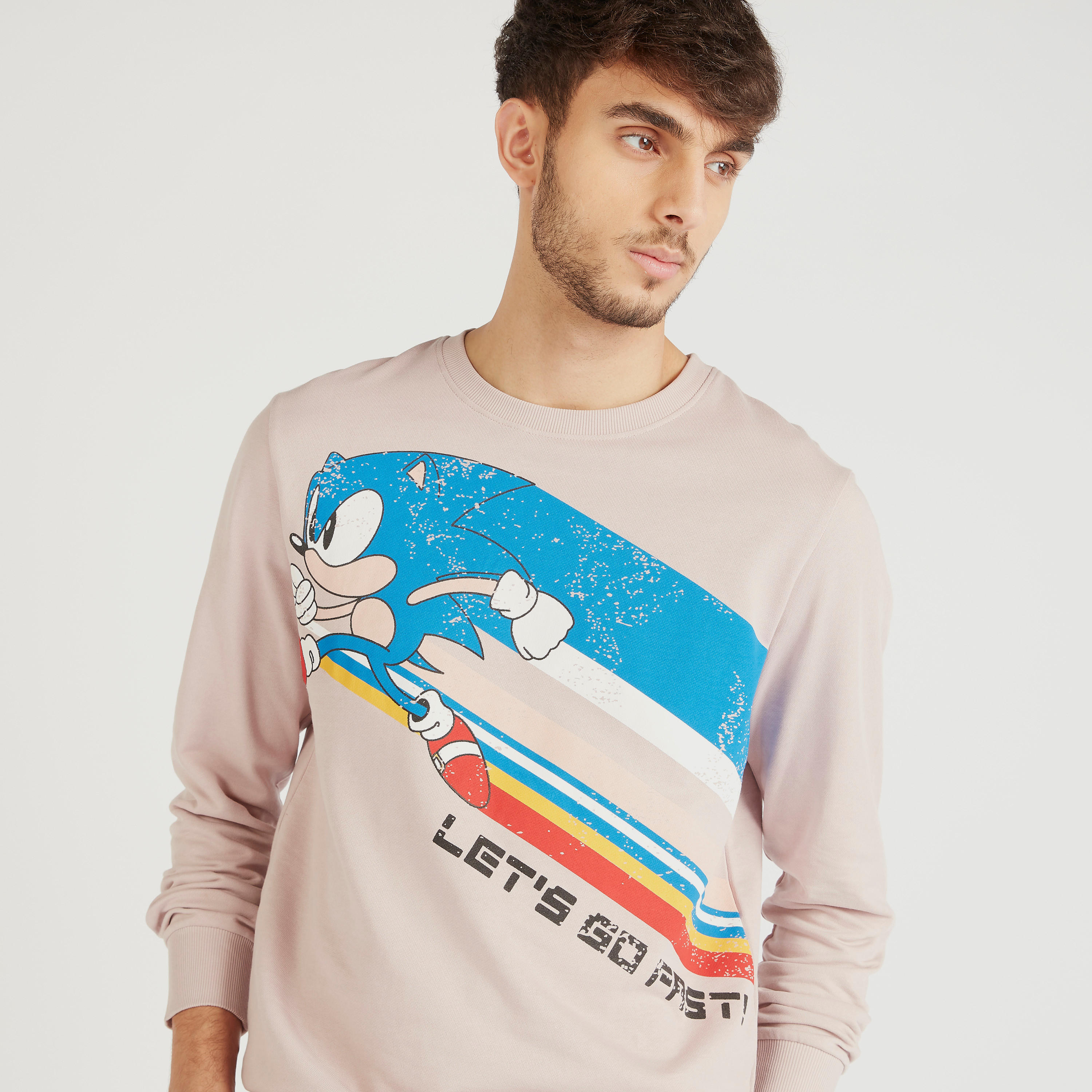 Sonic the Hedgehog Print Sweatshirt with Long Sleeves-men-winterwear-hoodiesandsweatshirts-image-3