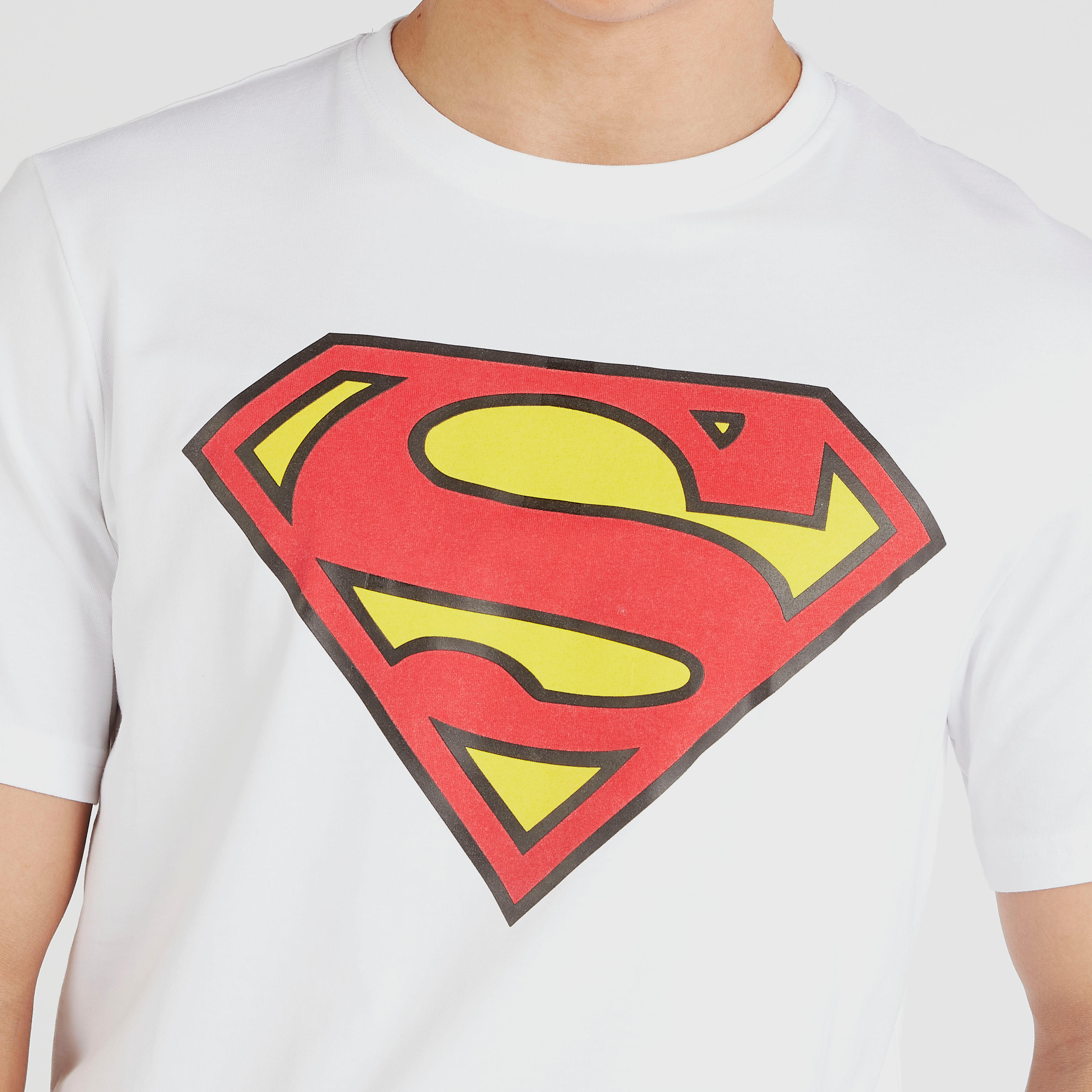 Superman Print Crew Neck T-shirt with Short Sleeves-men-clothing-tshirtsandpolos-tshirts-image-3