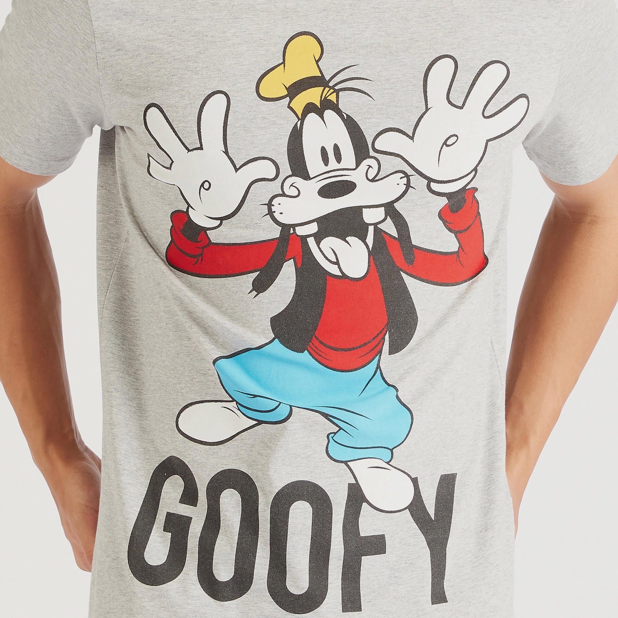 Goofy Print Crew Neck T-shirt with Short Sleeves-men-clothing-tshirtsandpolos-tshirts-image-3
