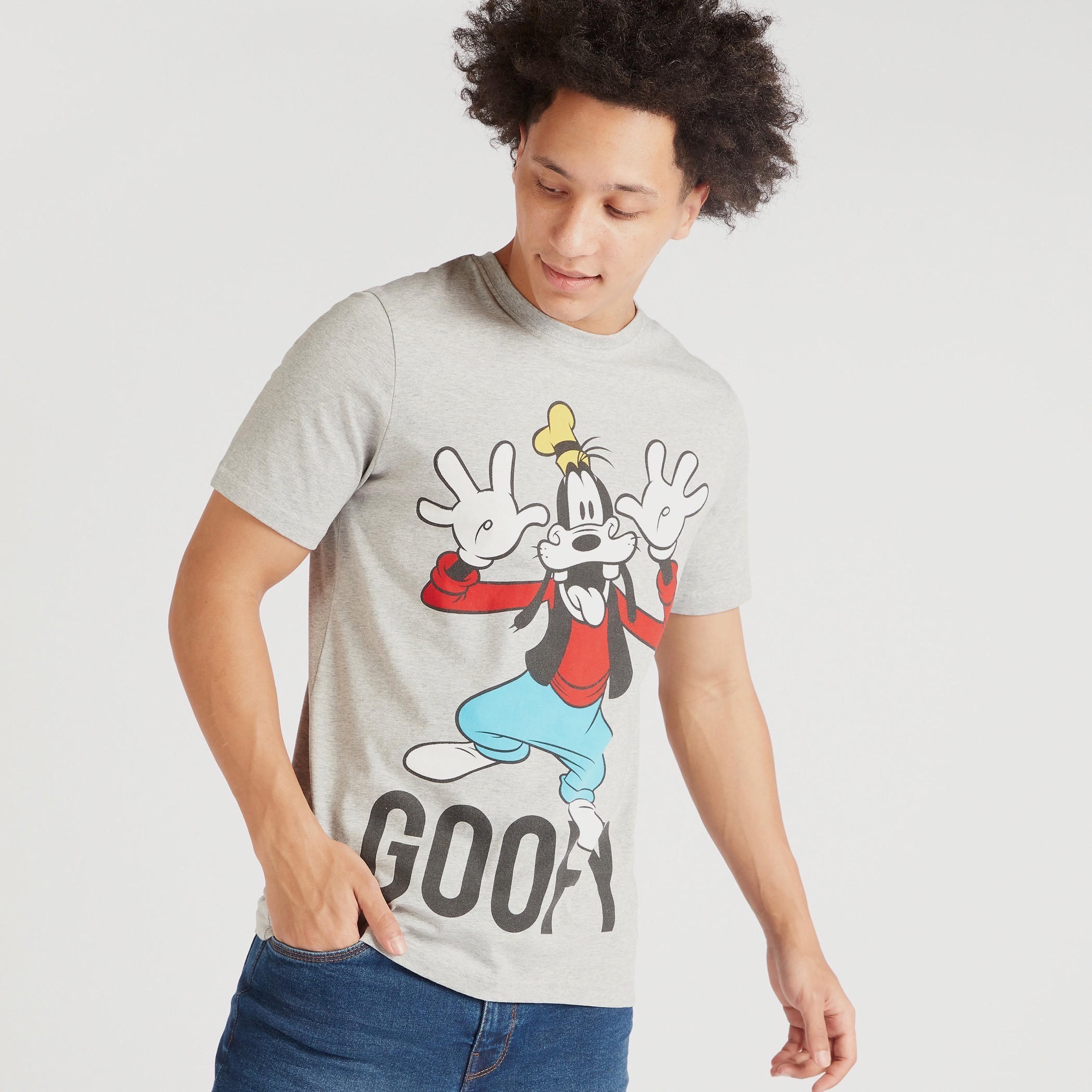Goofy Print Crew Neck T-shirt with Short Sleeves-men-clothing-tshirtsandpolos-tshirts-image-5