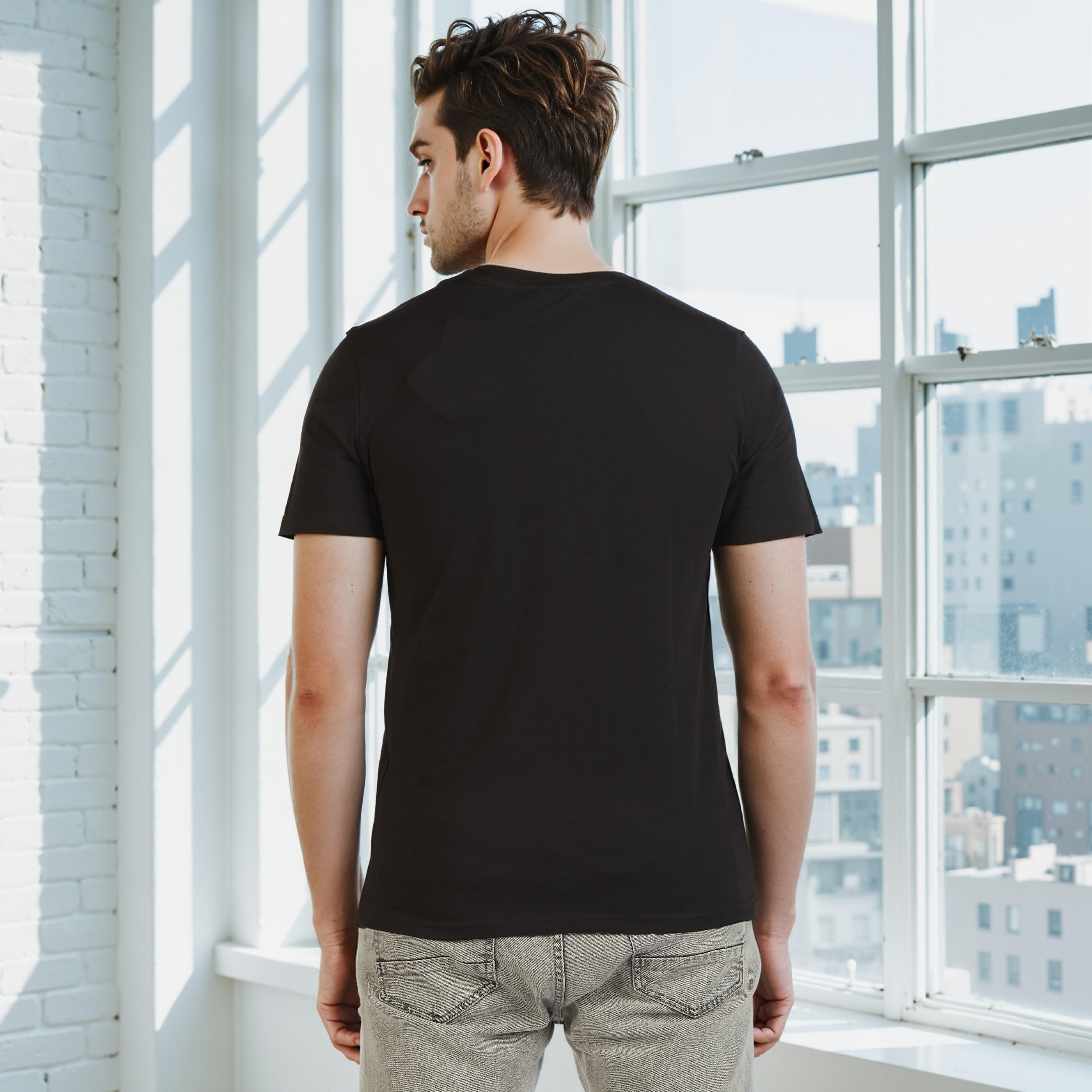تيشيرت بياقة ضيقة وأكمام قصيرة وطبعات أفينجرز-men-clothing-tshirtsandpolos-tshirts-image-3
