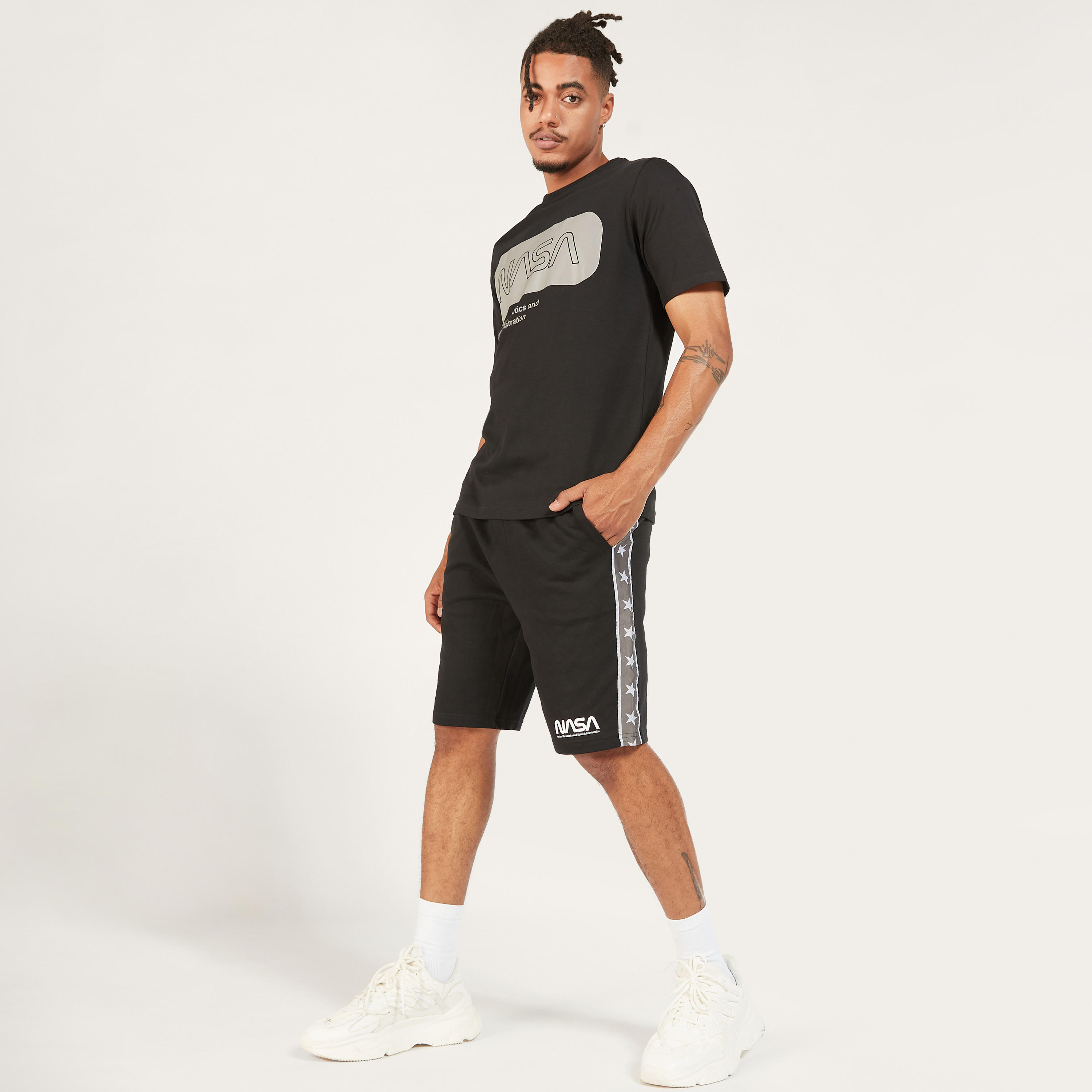 NASA Print T-shirt with Crew Neck and Short Sleeves-men-clothing-tshirtsandpolos-tshirts-image-2
