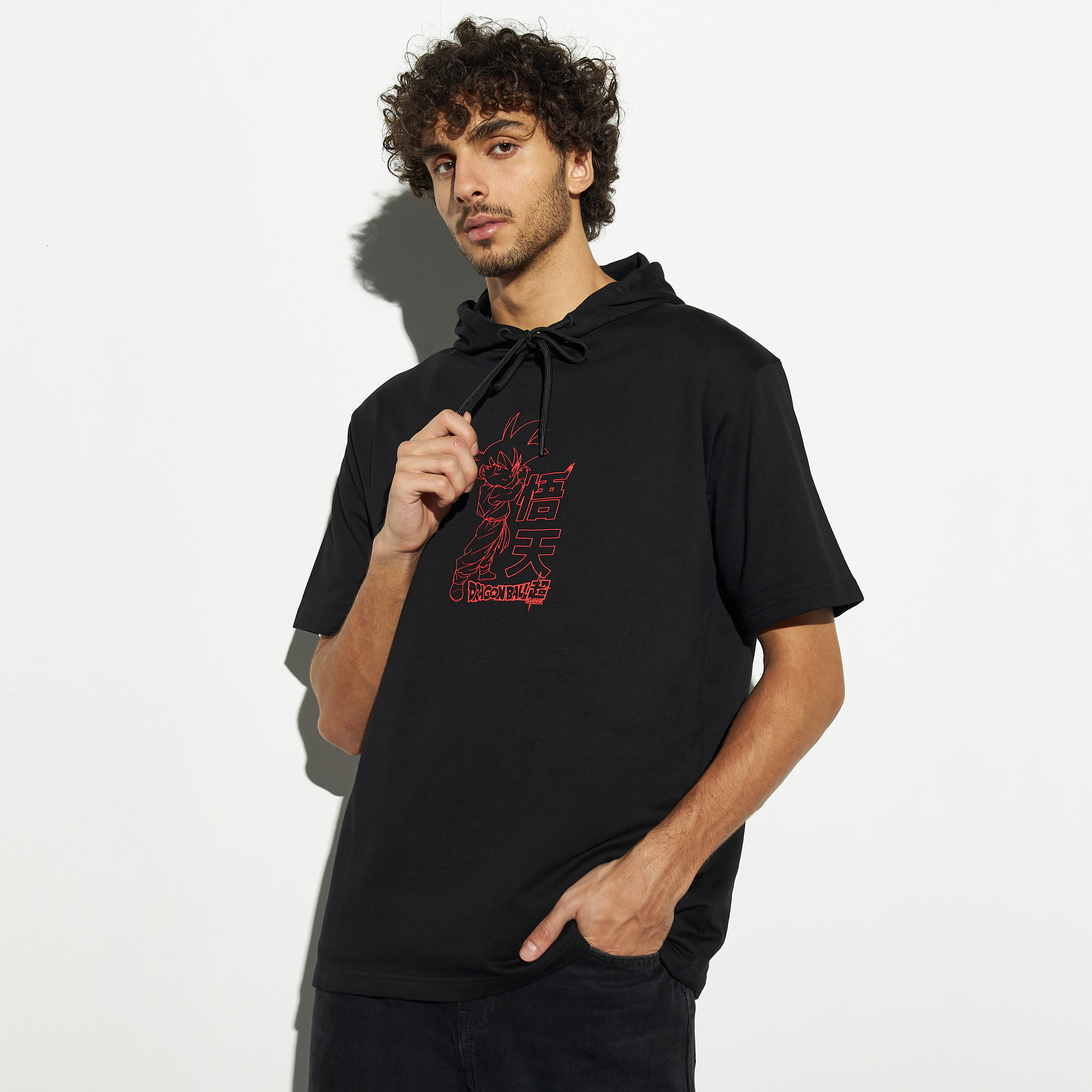تيشيرت بأكمام قصيرة وقبعة وطبعات دراجون بول زي-men-clothing-tshirtsandpolos-tshirts-image-2