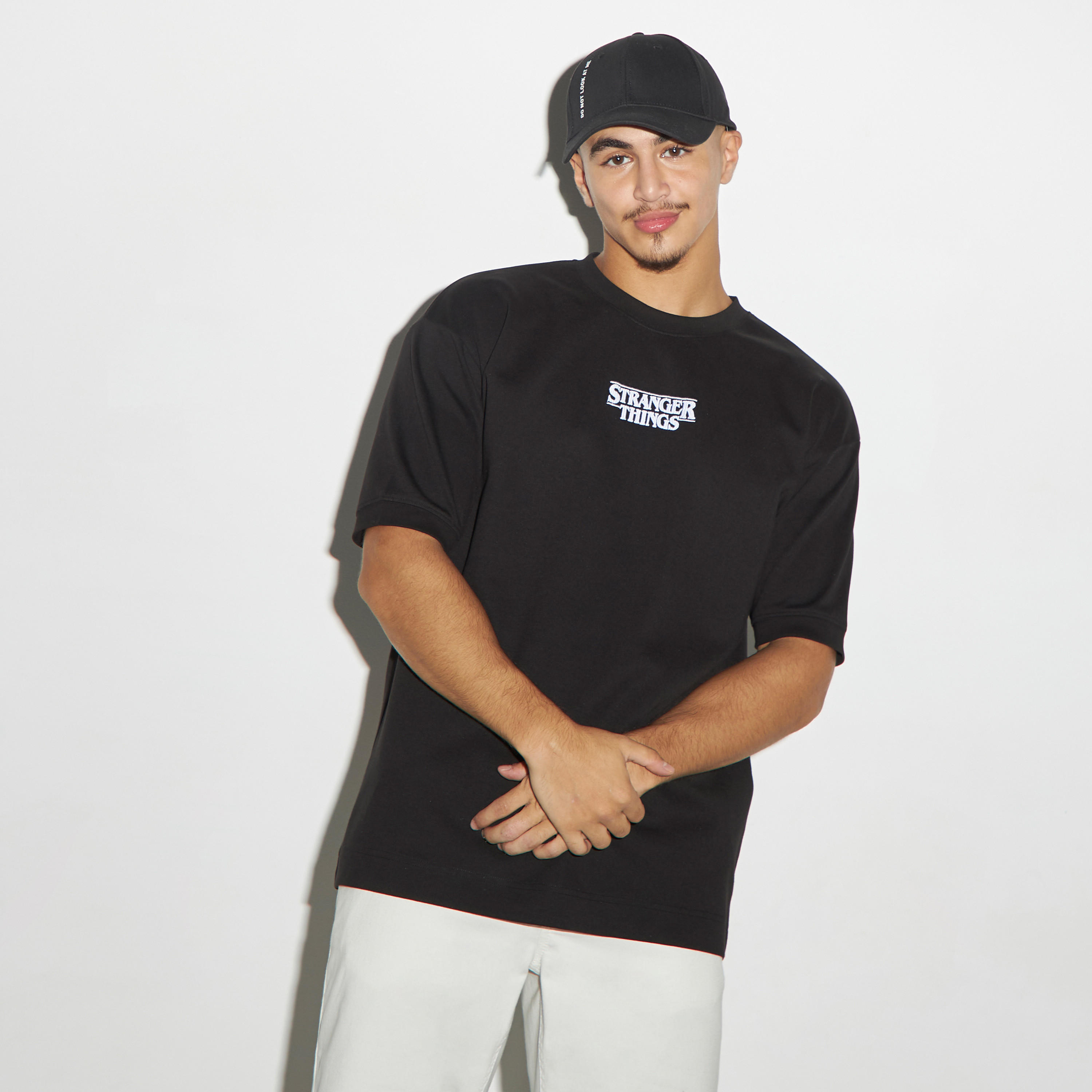 Stranger Things Print T-shirt with Crew Neck and Short Sleeves-men-clothing-tshirtsandpolos-tshirts-image-3