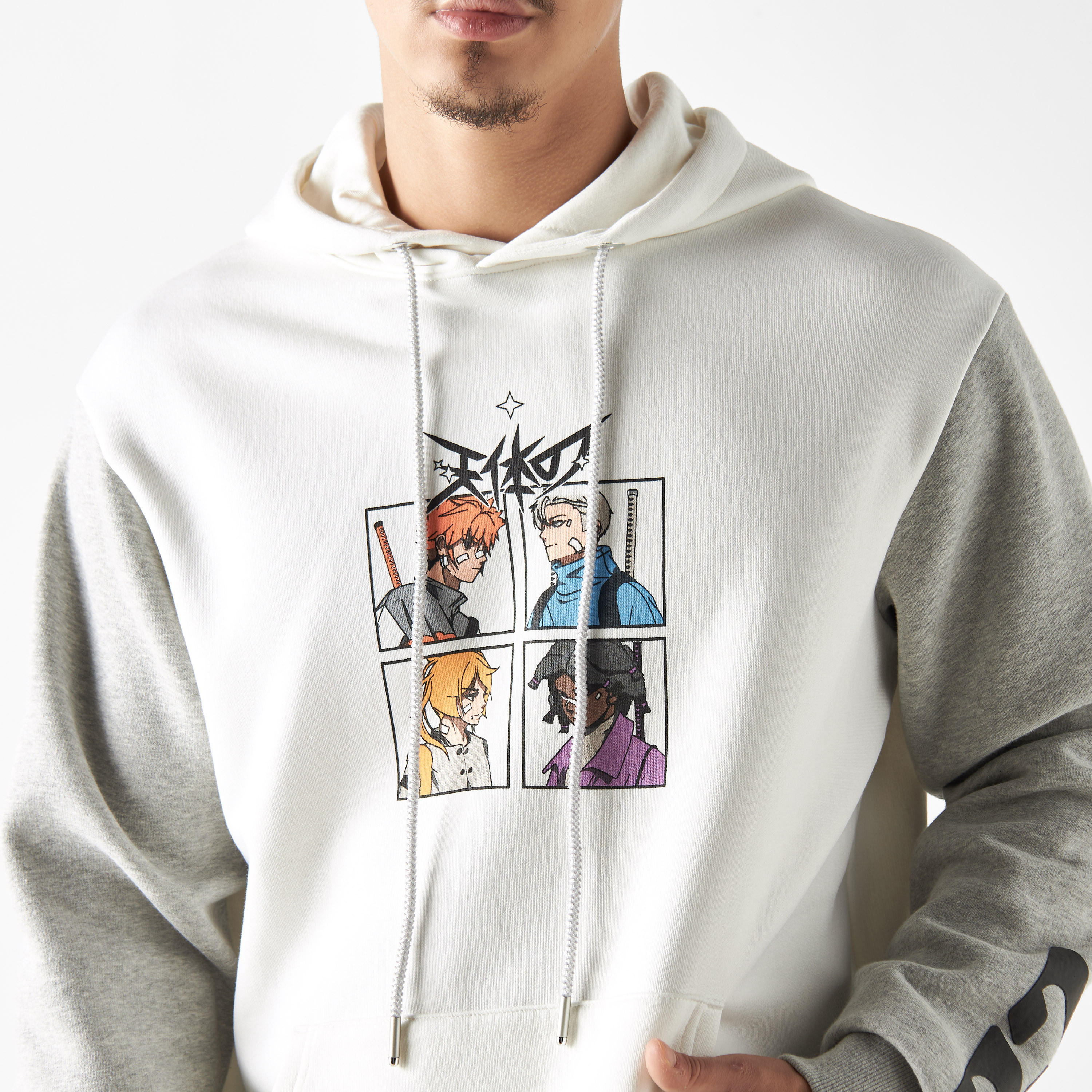هودي بطبعات وأكمام طويلة وجيب كنغر-men-winterwear-hoodiesandsweatshirts-image-4