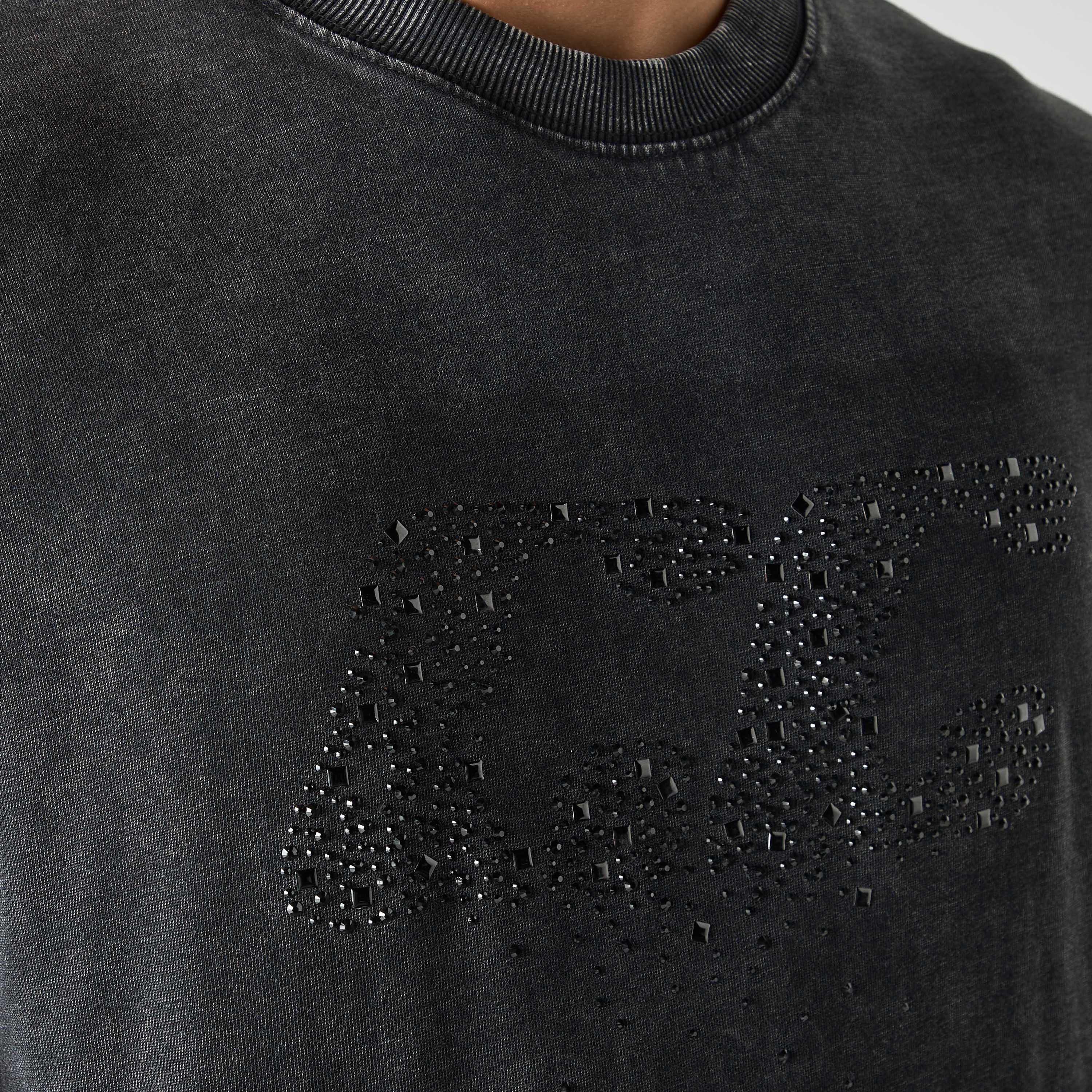 تيشيرت مزين بياقة ضيقة وأكمام قصيرة-men-clothing-tshirtsandpolos-tshirts-image-4