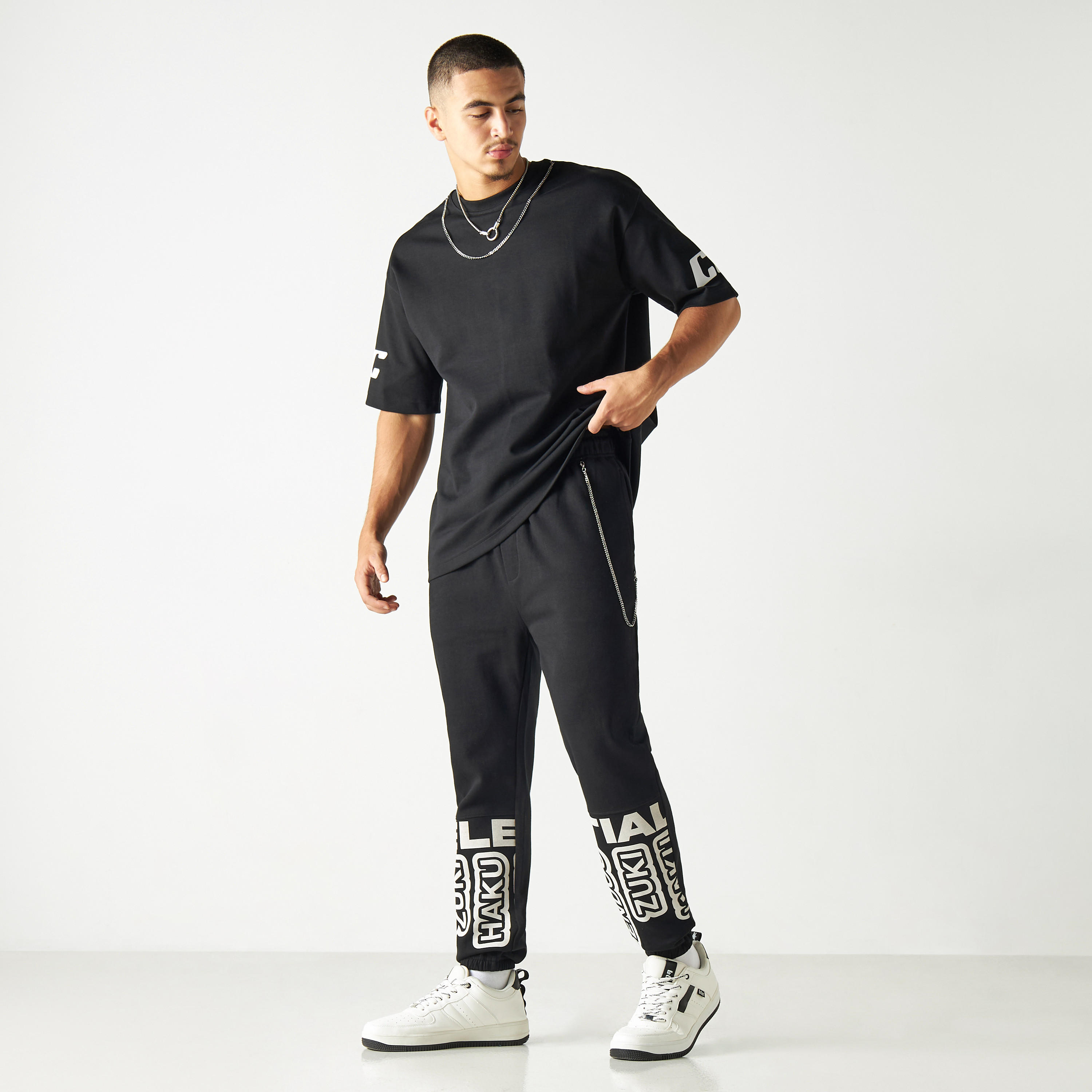 Naruto Print Joggers with Drawstring Closure and Pockets-men-clothing-bottoms-joggers-image-2