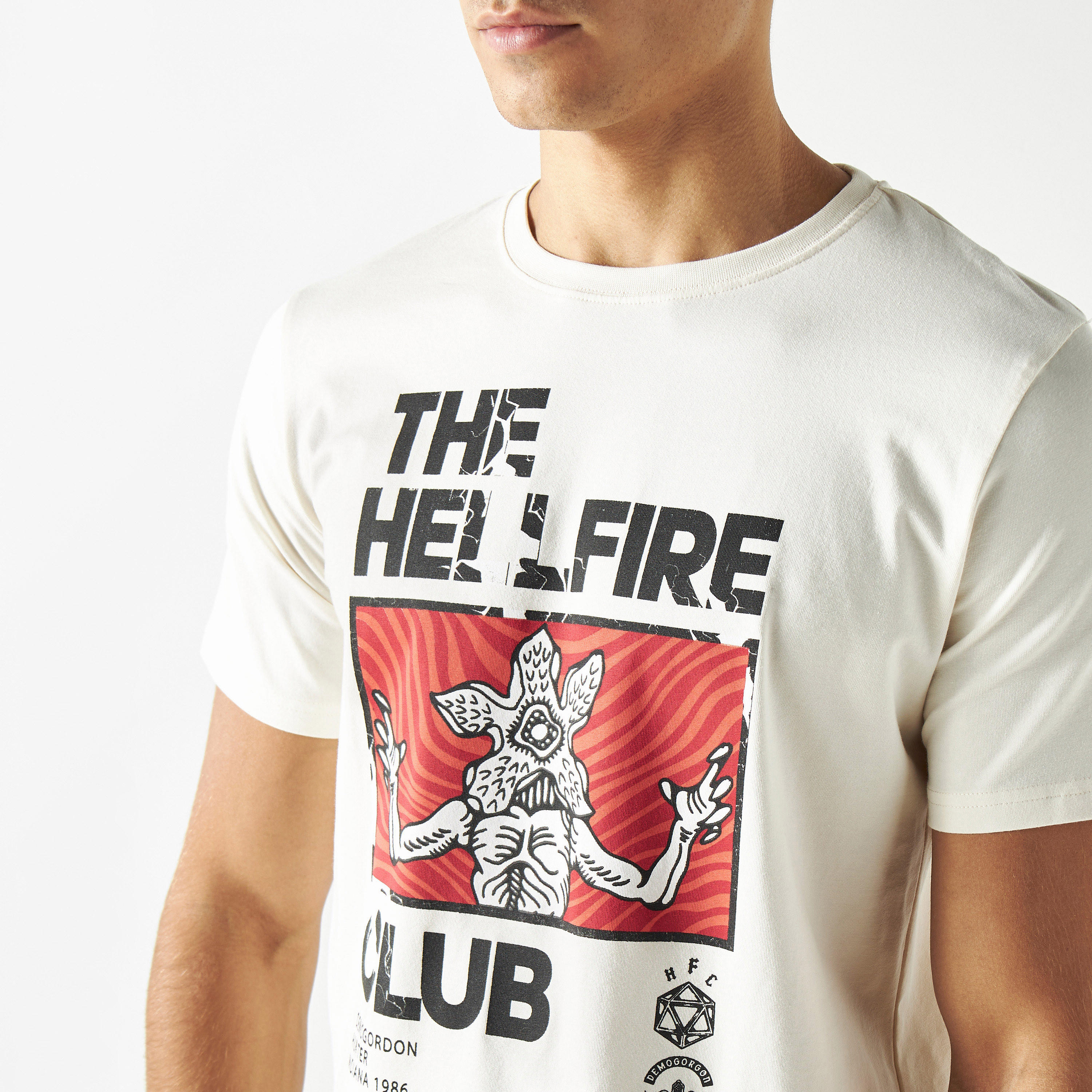 Hell Fire Club Graphic Print T-shirt with Crew Neck and Short Sleeves-men-clothing-tshirtsandpolos-tshirts-image-4
