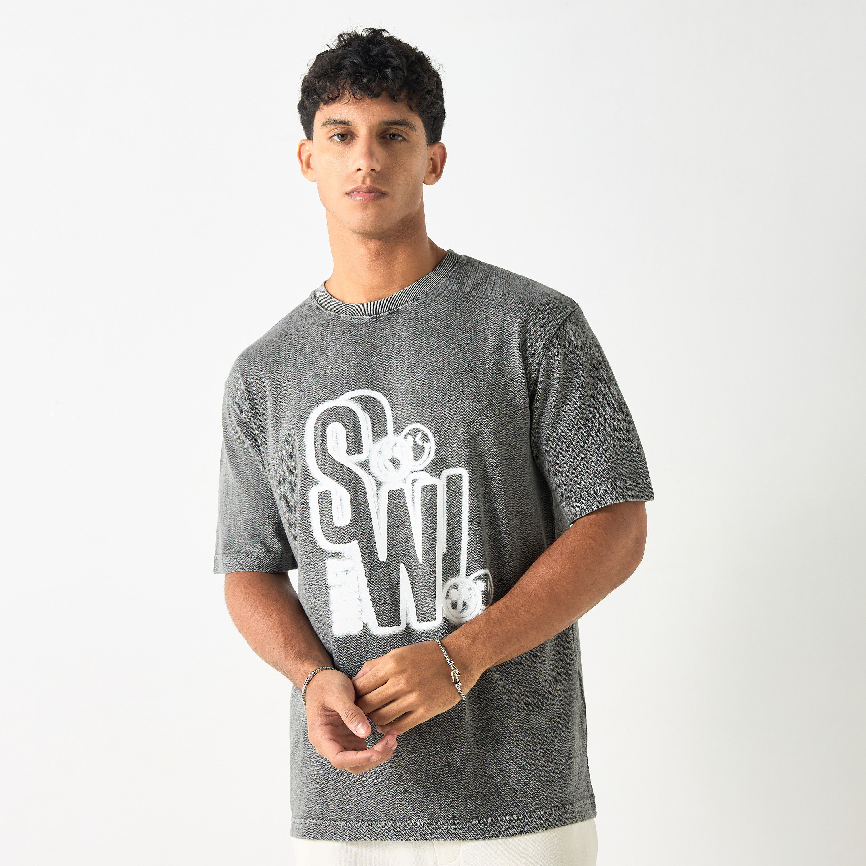 SmileyWorld Print T-shirt with Short Sleeves-men-clothing-tshirtsandpolos-tshirts-image-1