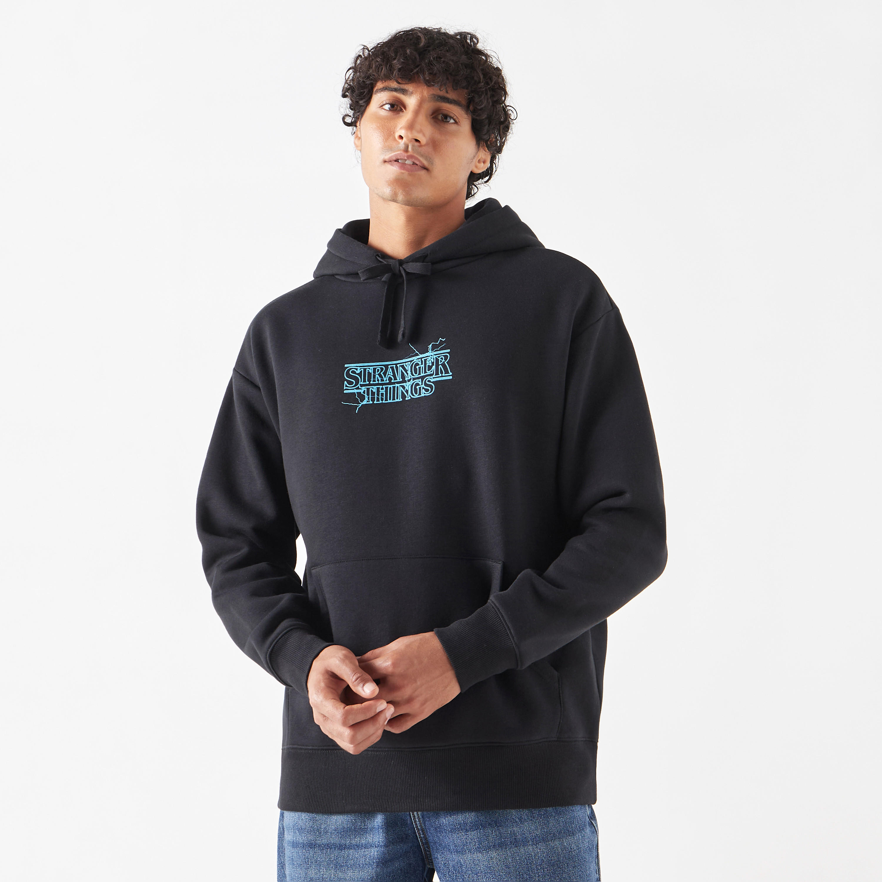 Stranger Things Print Hoodie with Kangaroo Pocket-men-winterwear-hoodiesandsweatshirts-image-3