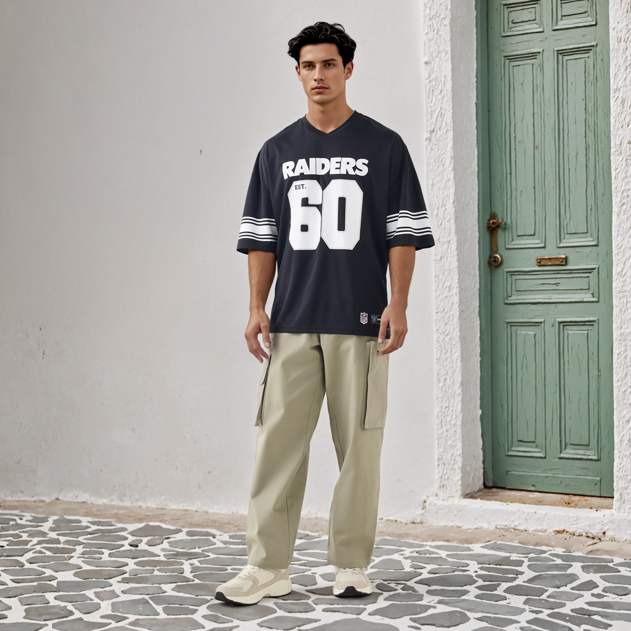 تيشيرت بياقة V وأكمام قصيرة وطبعات-men-clothing-tshirtsandpolos-tshirts-image-2