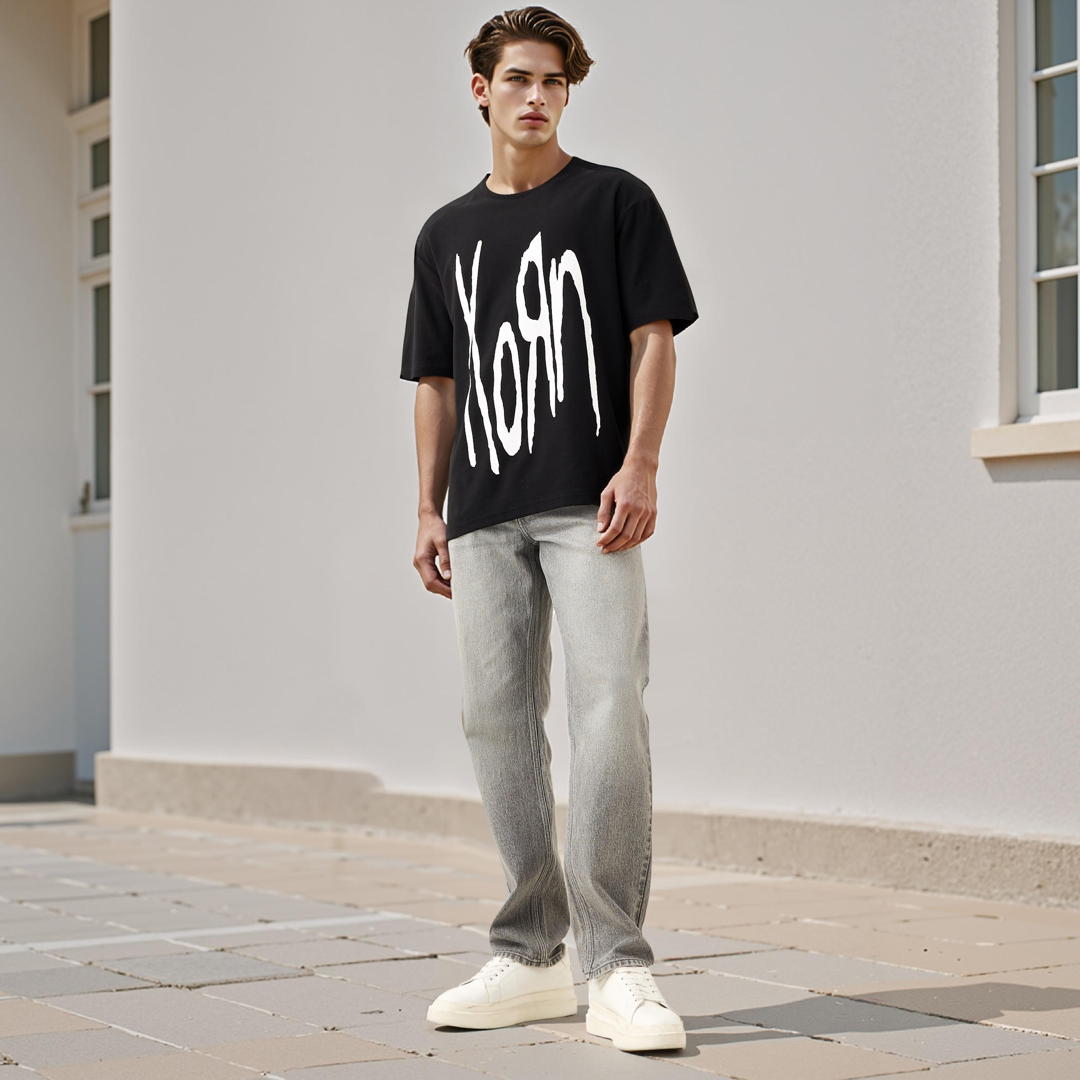 Korn Men Regular Fit Crew Neck Short Sleeves T-shirt-men-clothing-tshirtsandpolos-tshirts-image-2