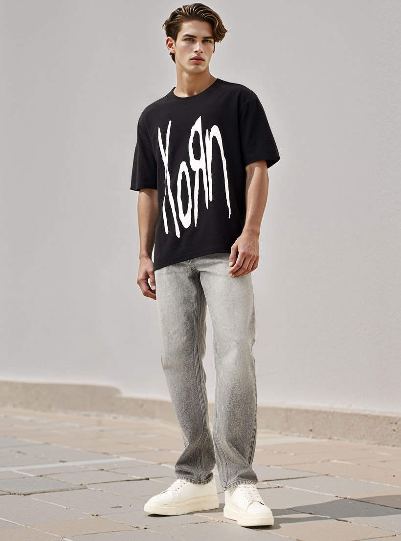 Korn Men Regular Fit Crew Neck Short Sleeves T-shirt-men-clothing-tshirtsandpolos-tshirts-image-2