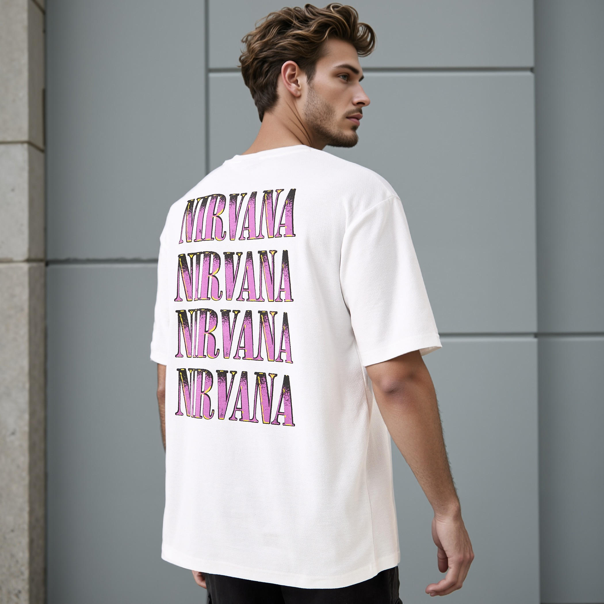 Nirvana Men Regular Fit Crew Neck Short Sleeves T-shirt-men-clothing-tshirtsandpolos-tshirts-image-1