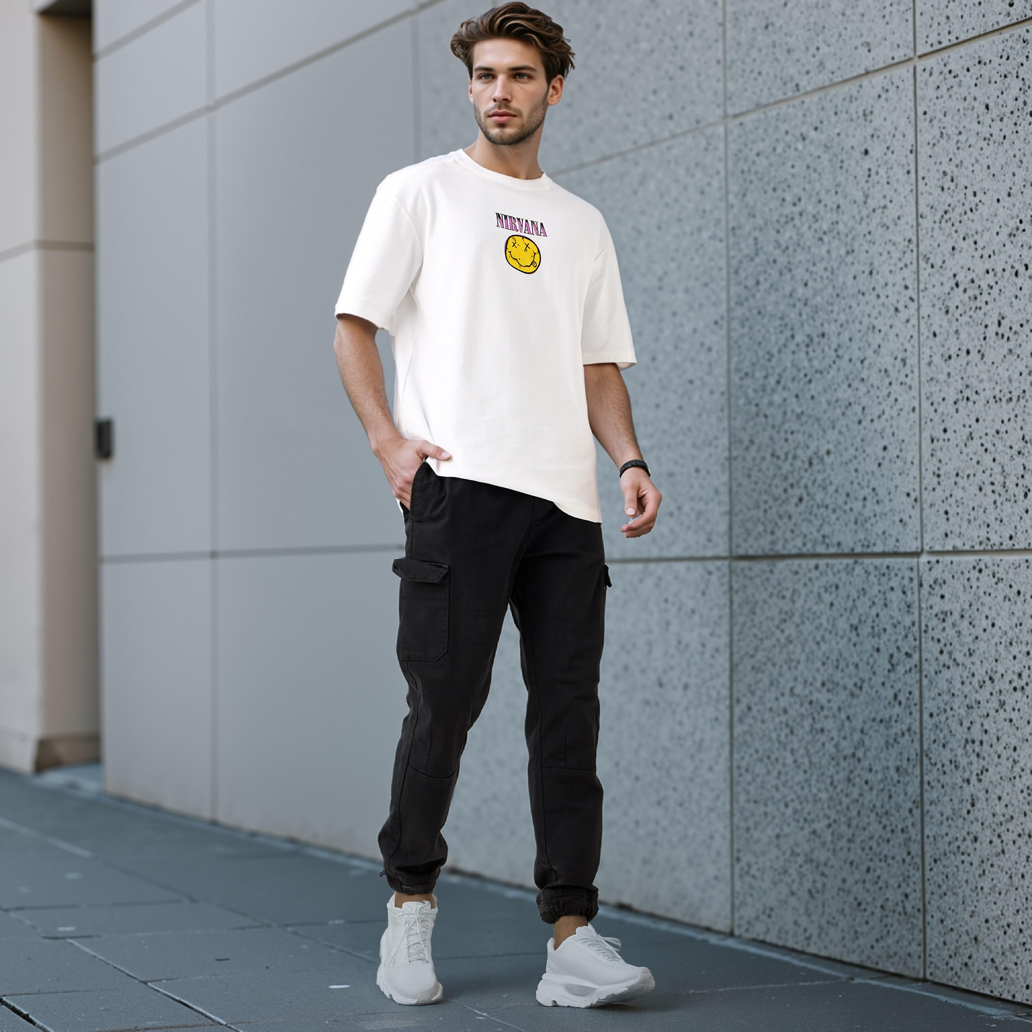 Nirvana Men Regular Fit Crew Neck Short Sleeves T-shirt-men-clothing-tshirtsandpolos-tshirts-image-2