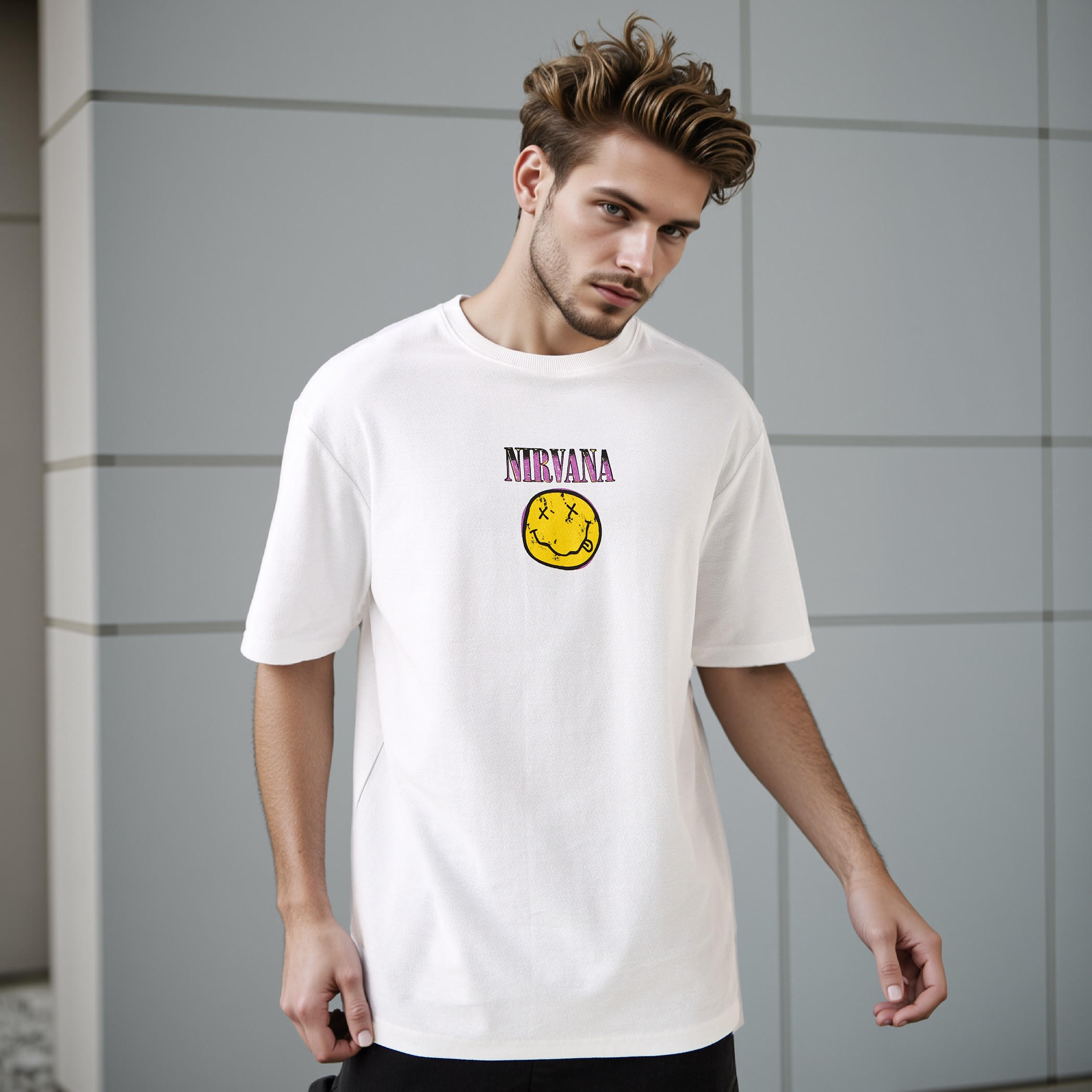 Nirvana Men Regular Fit Crew Neck Short Sleeves T-shirt-men-clothing-tshirtsandpolos-tshirts-image-3