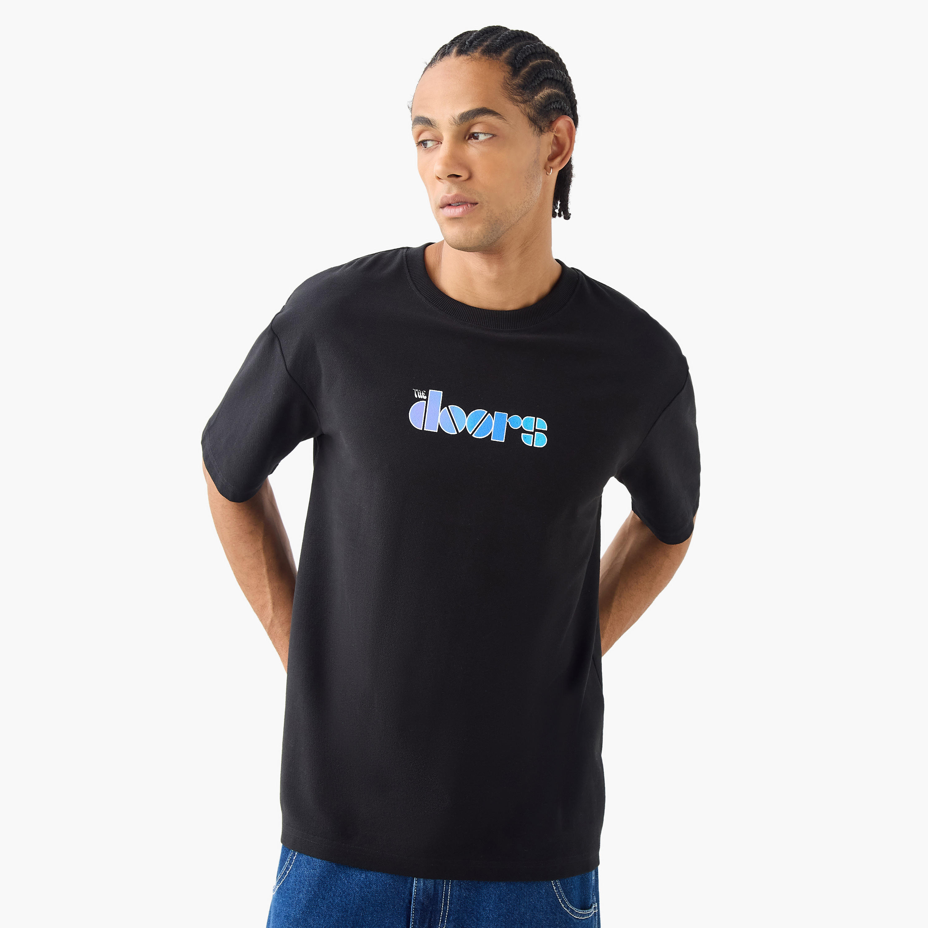 The Doors Print Crew Neck T-shirt-men-clothing-tshirtsandpolos-tshirts-image-3