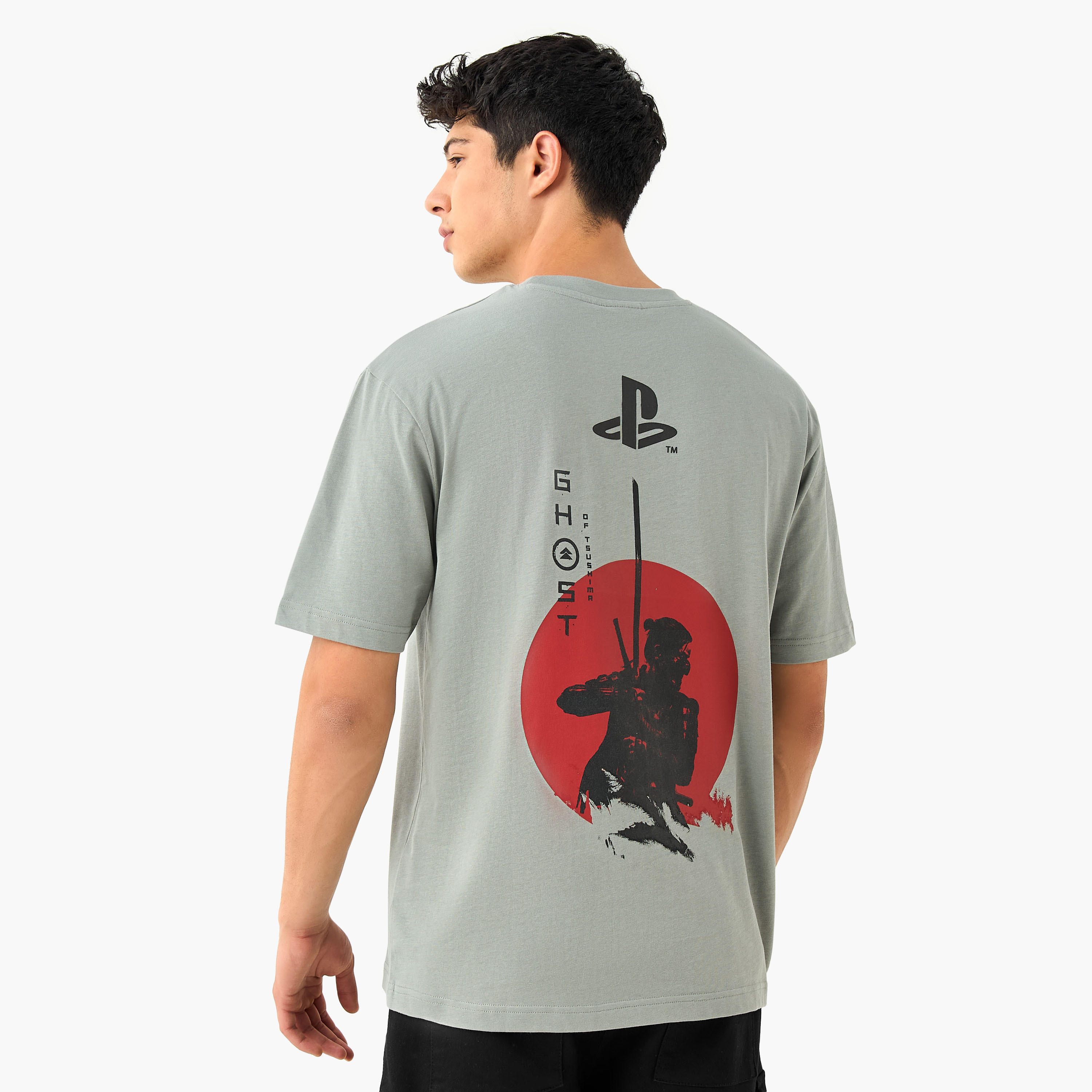 Ghost of Tsushima Men Relaxed Fit Crew Neck Short Sleeves T-shirt-men-clothing-tshirtsandpolos-tshirts-image-1