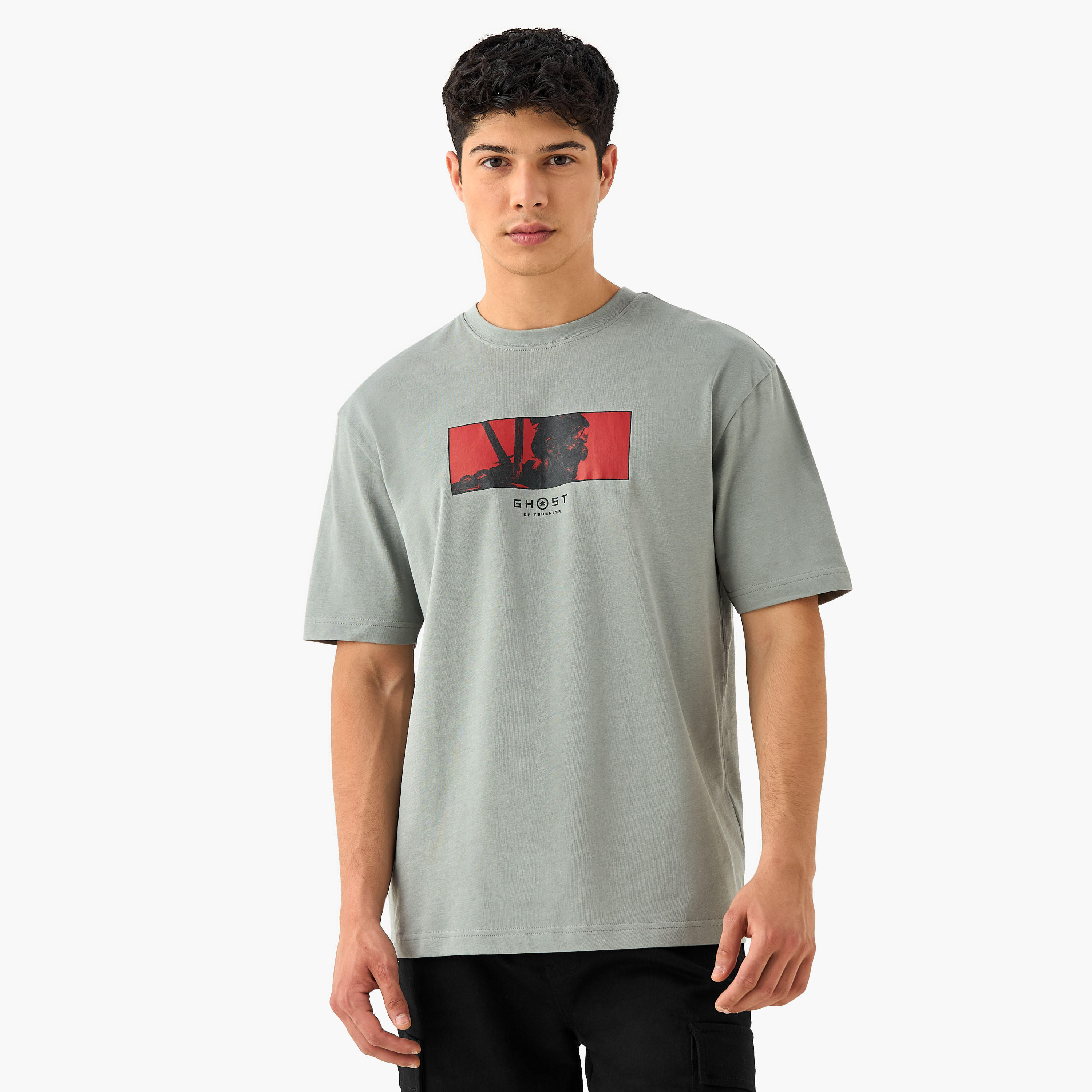 Ghost of Tsushima Men Relaxed Fit Crew Neck Short Sleeves T-shirt-men-clothing-tshirtsandpolos-tshirts-image-2