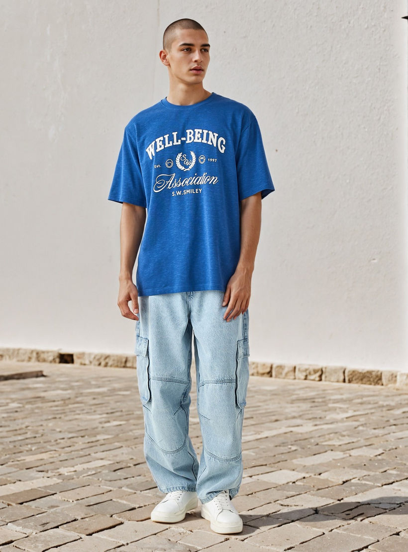 Smiley Men Relaxed Fit Crew Neck Short Sleeves T-shirt-men-clothing-tshirtsandpolos-tshirts-image-2