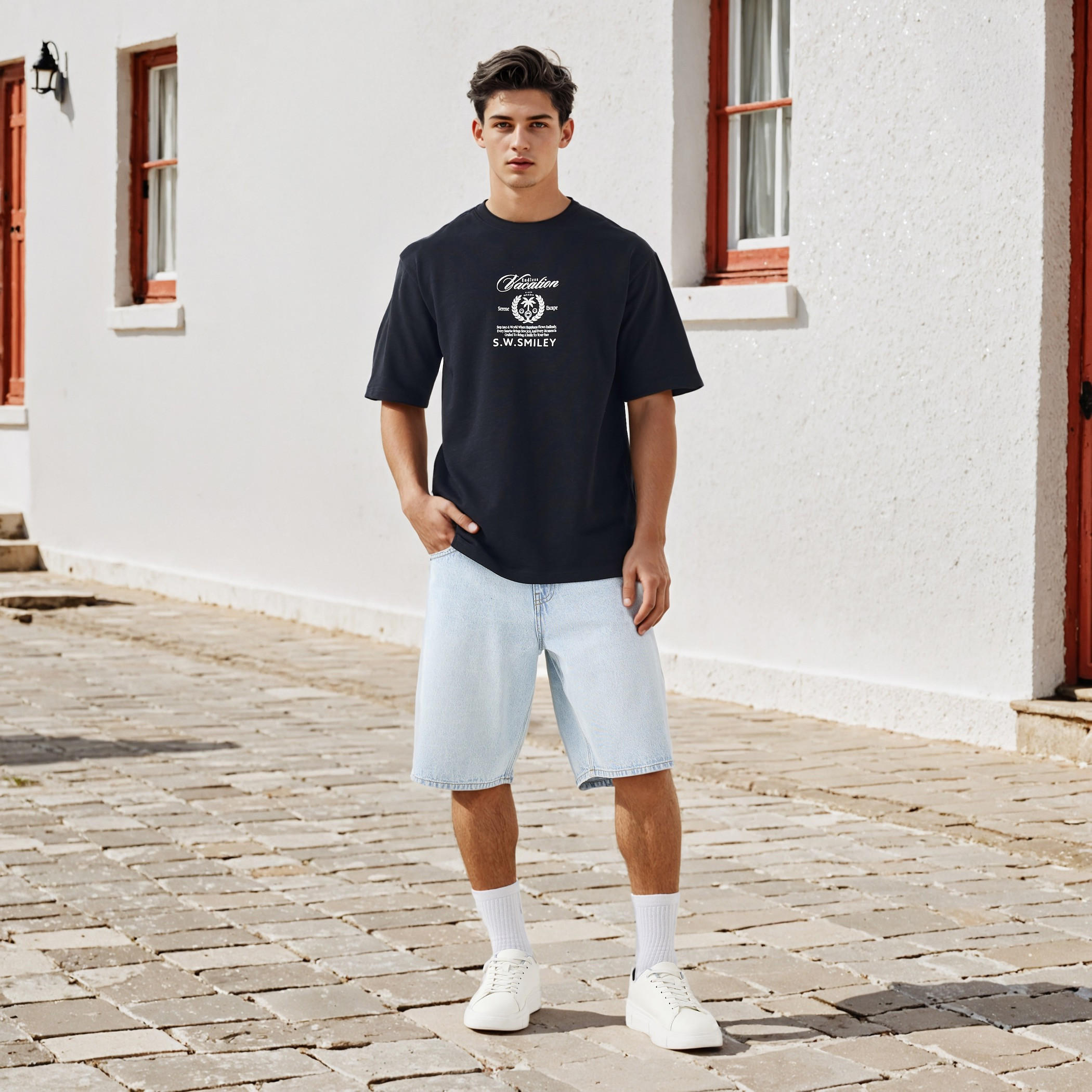Smiley Men Relaxed Fit Crew Neck Short Sleeves T-shirt-men-clothing-tshirtsandpolos-tshirts-image-2