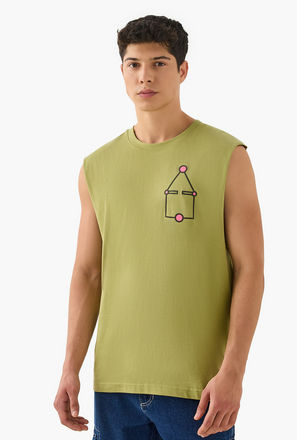 Squid Game Print Sleeveless Vest with Crew Neck-men-clothing-tshirtsandpolos-image-1
