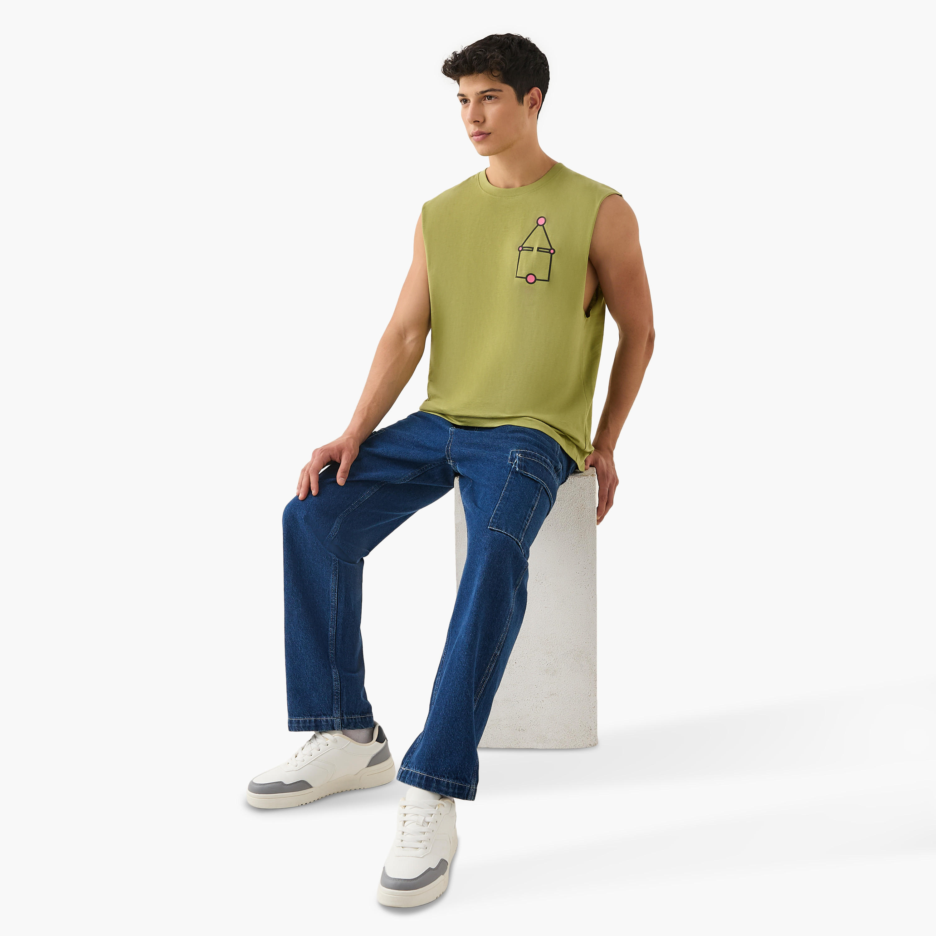 Squid Game Print Sleeveless Vest with Crew Neck-men-clothing-tshirtsandpolos-vests-image-2