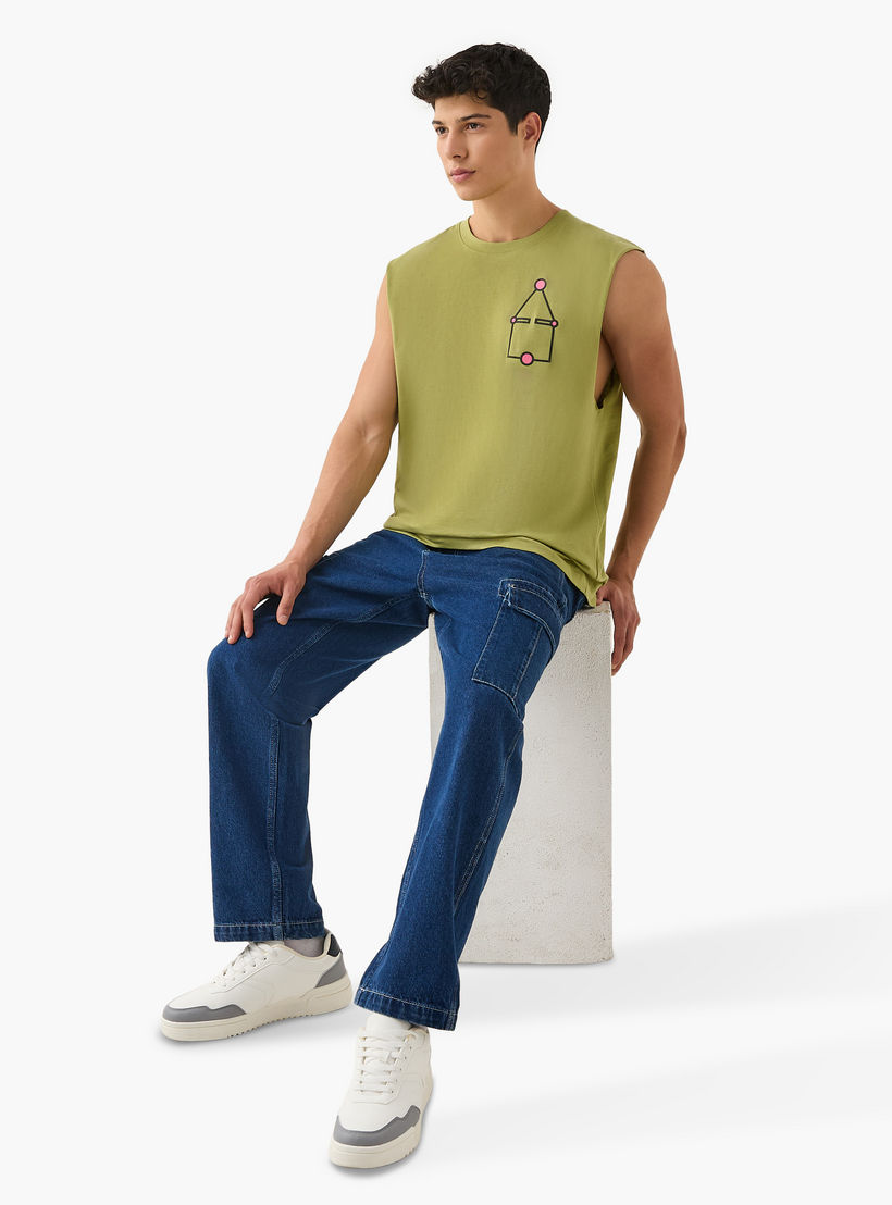 Squid Game Print Sleeveless Vest with Crew Neck-men-clothing-tshirtsandpolos-vests-image-2