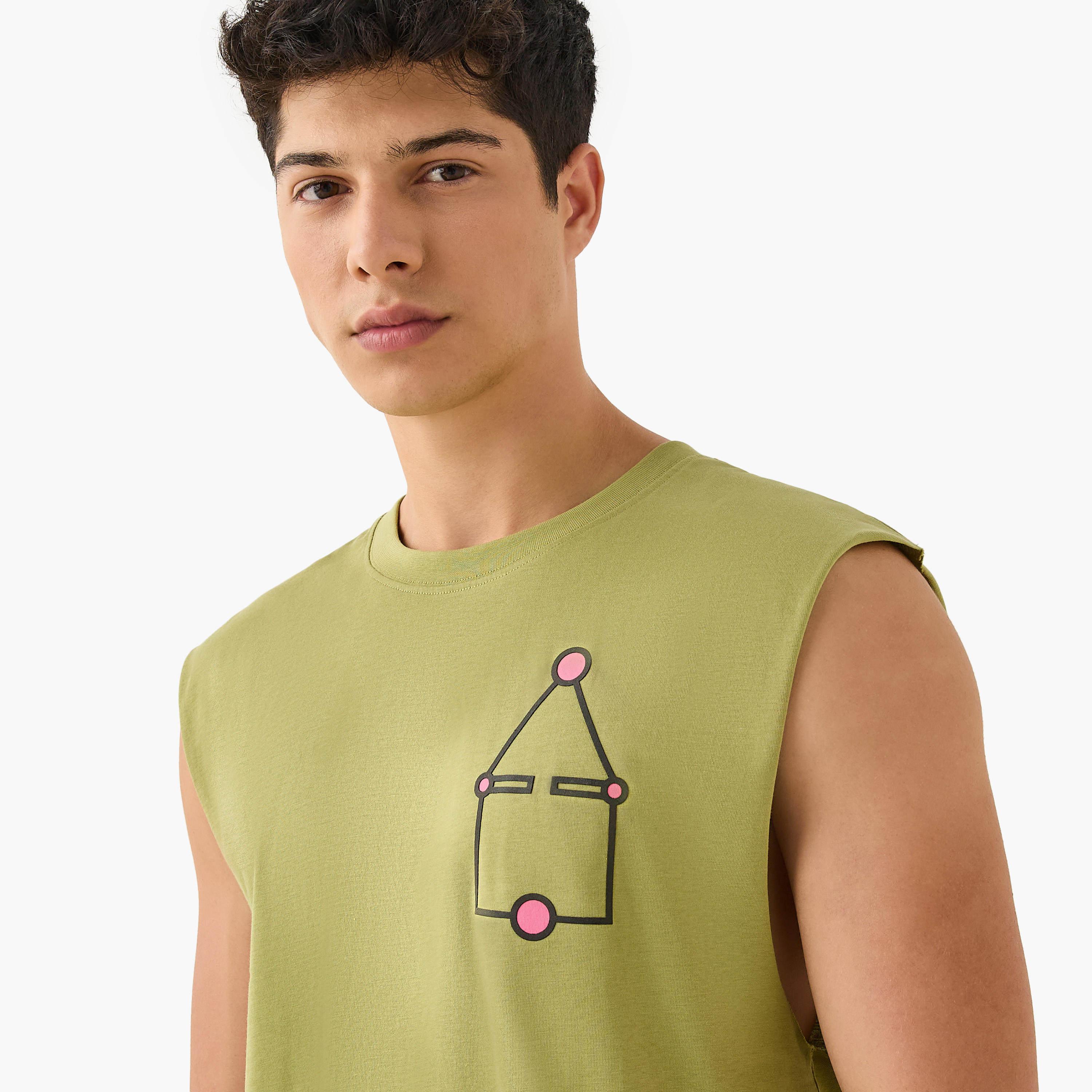 Squid Game Print Sleeveless Vest with Crew Neck-men-clothing-tshirtsandpolos-vests-image-4