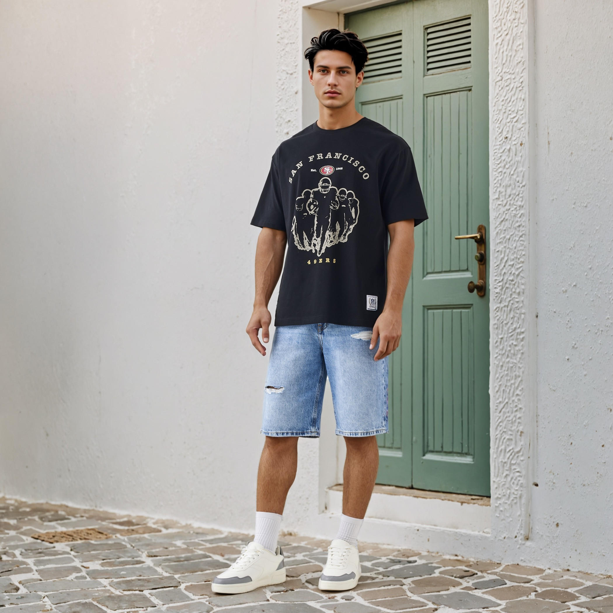 San Francisco Forty Niners NFL Men Relaxed Fit Crew Neck Short Sleeves T-shirt-men-clothing-tshirtsandpolos-tshirts-image-2