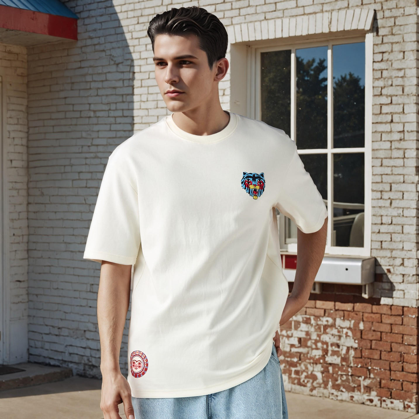 Ricardo Cavolo Men Regular Fit Crew Neck Short Sleeves T-shirt-men-clothing-tshirtsandpolos-tshirts-image-1