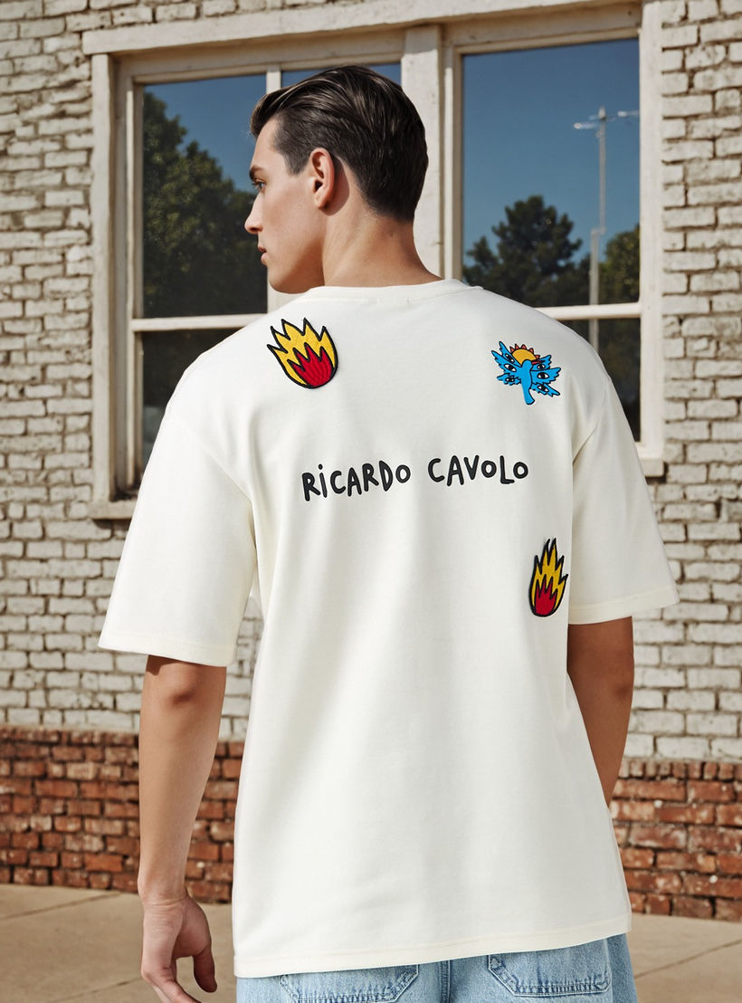 Ricardo Cavolo Men Regular Fit Crew Neck Short Sleeves T-shirt-men-clothing-tshirtsandpolos-tshirts-image-3