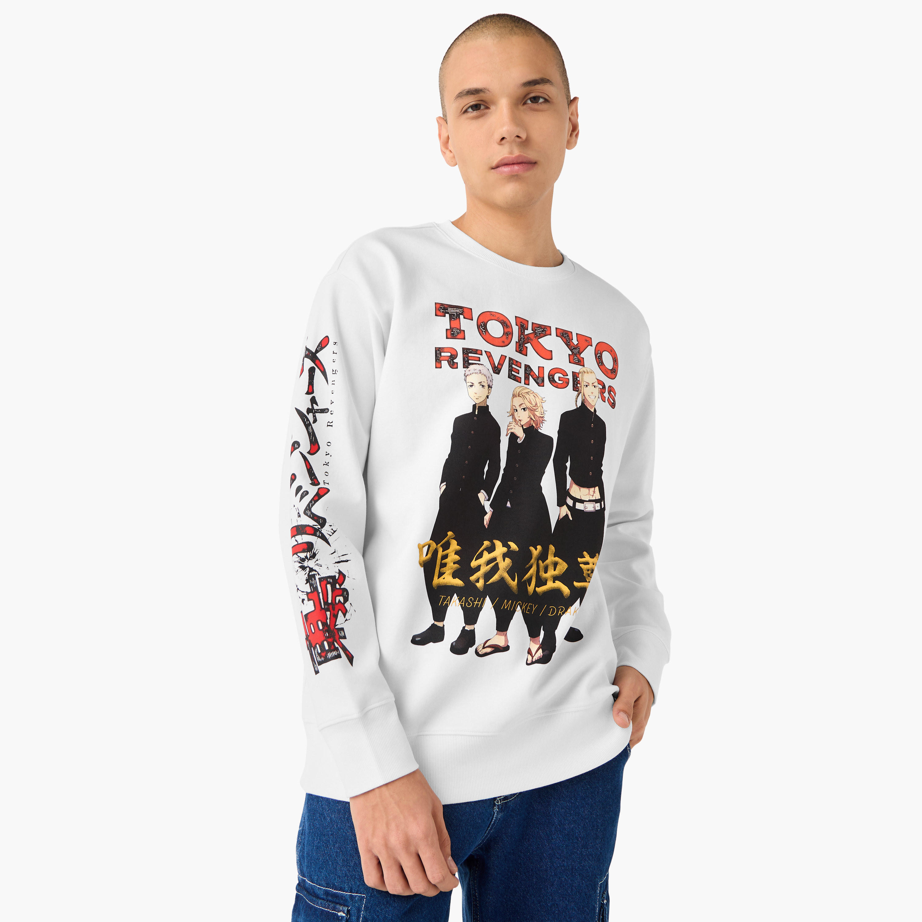Tokyo Revengers Graphic Print Sweatshirt-men-winterwear-hoodiesandsweatshirts-image-1