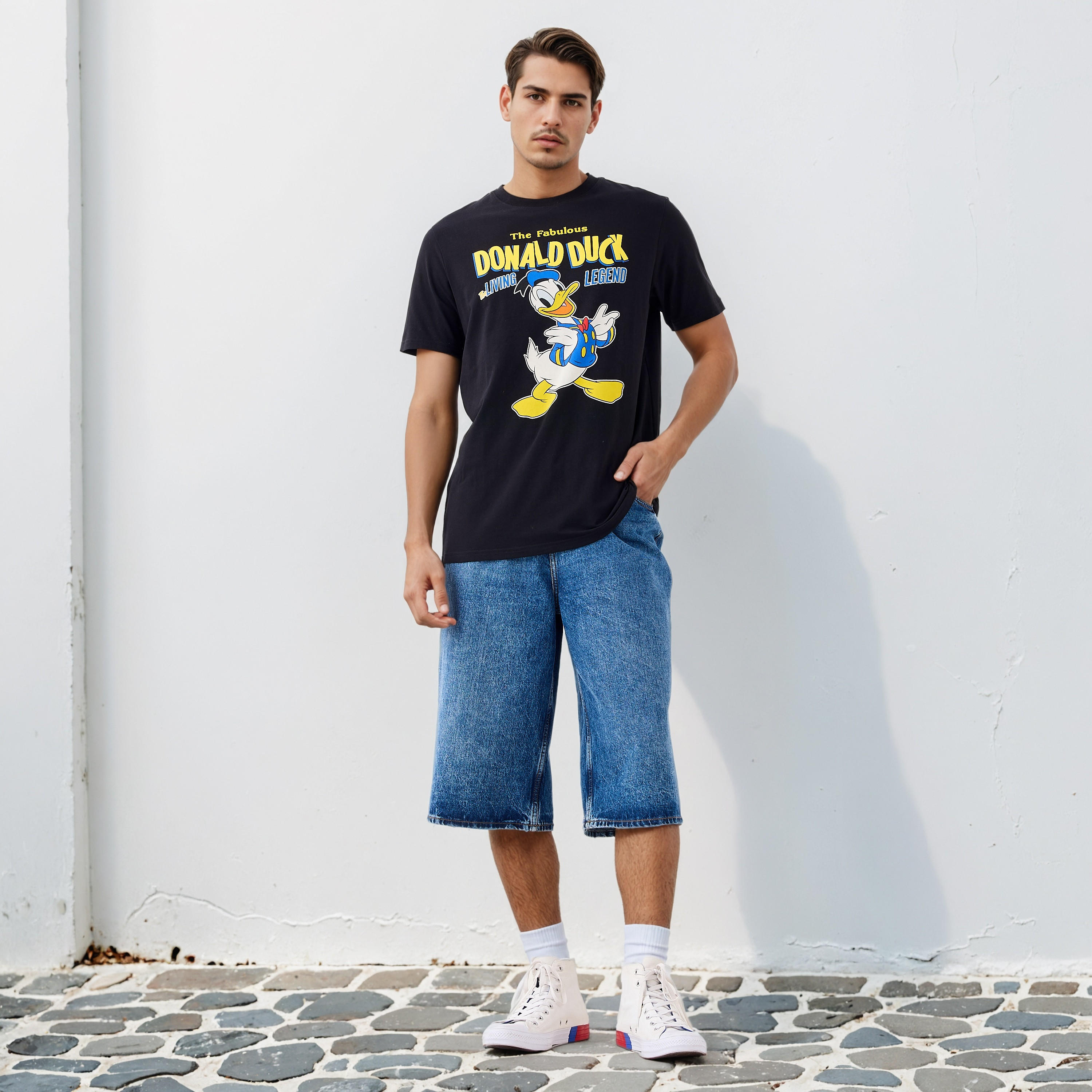 Donald Duck Print T-shirt-men-clothing-tshirtsandpolos-tshirts-image-2