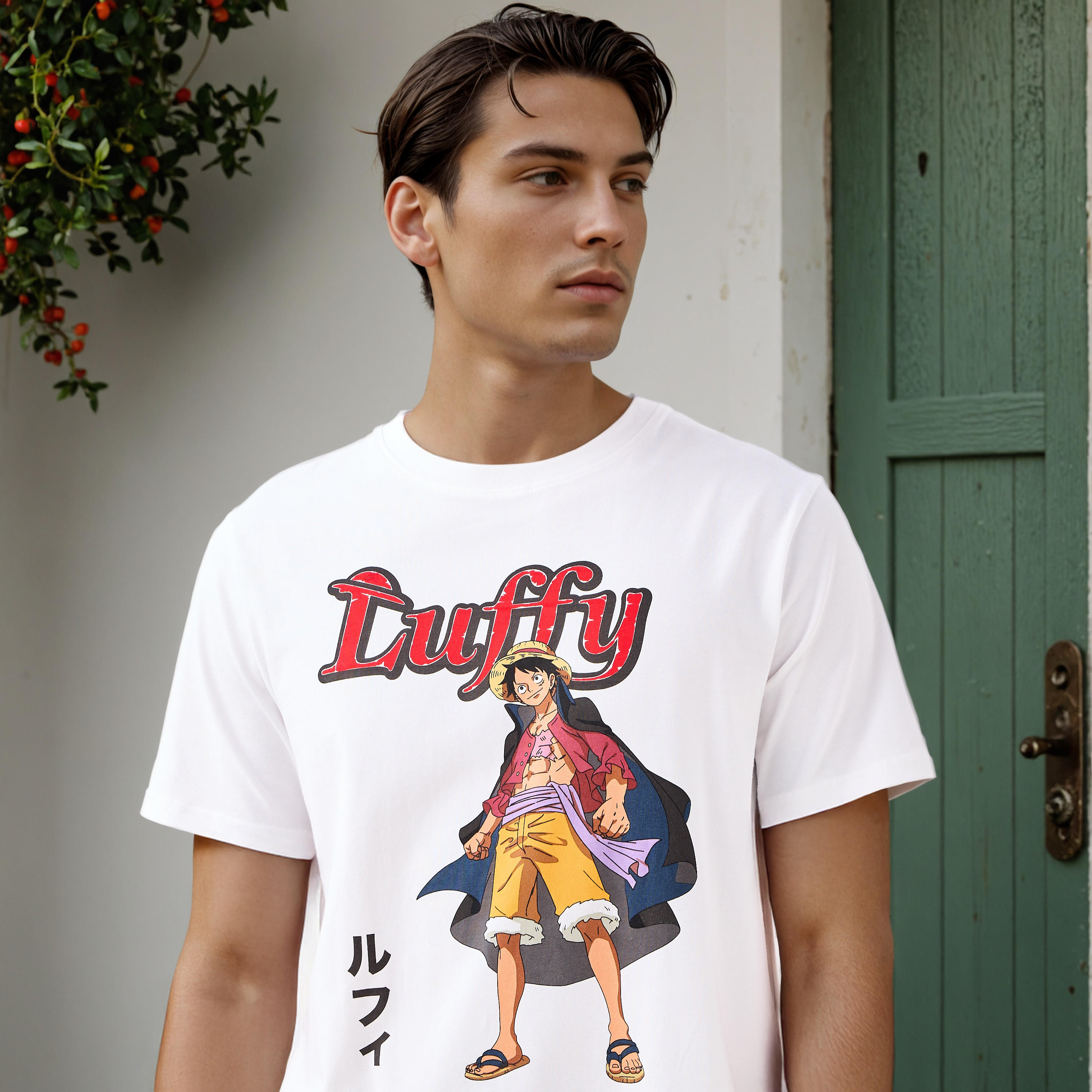 Luffy Print Regular Fit T-shirt-men-clothing-tshirtsandpolos-tshirts-image-4