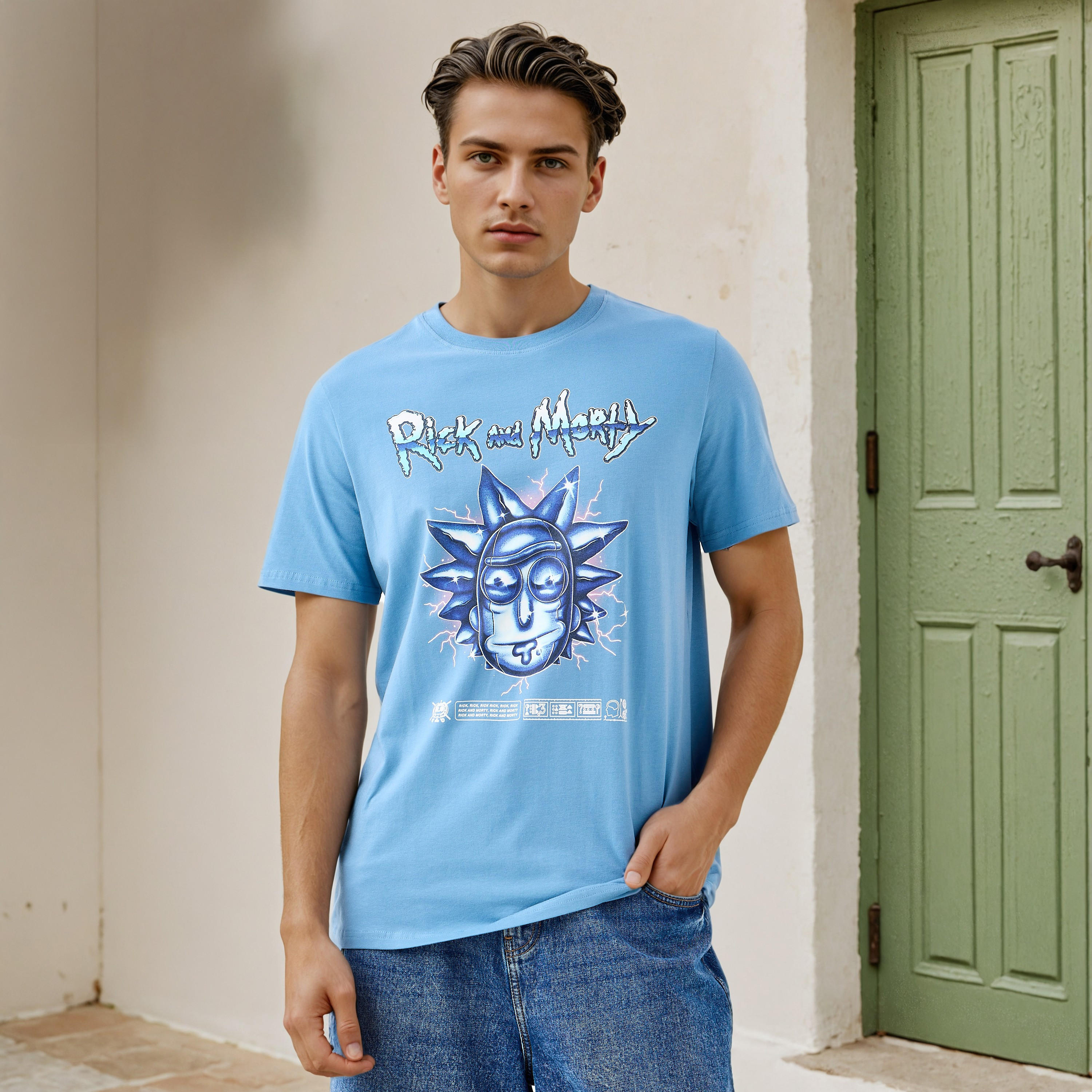 Rick and Morty Print Regular Fit T-shirt-men-clothing-tshirtsandpolos-tshirts-image-1