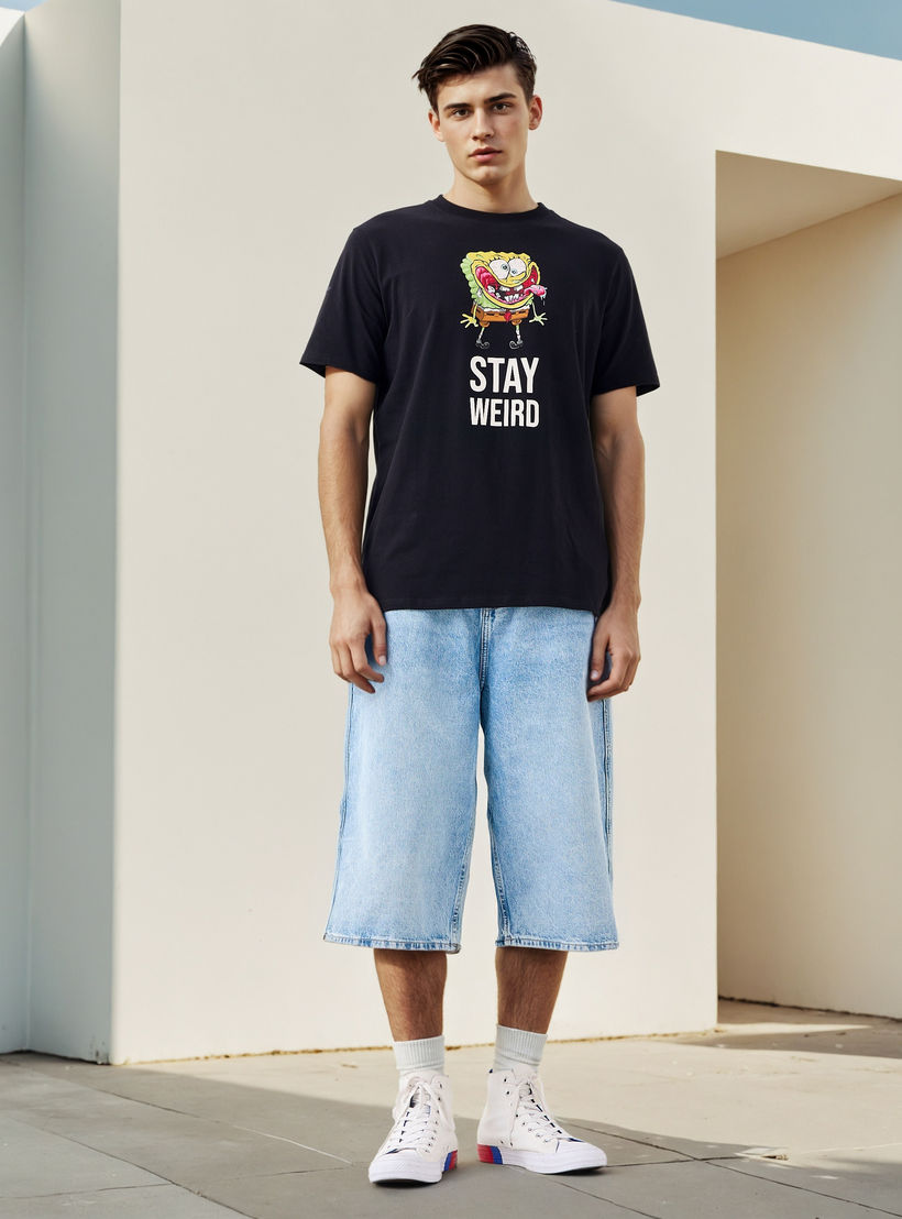 Spongebob Print Regular Fit T-Shirt-men-clothing-tshirtsandpolos-tshirts-image-2