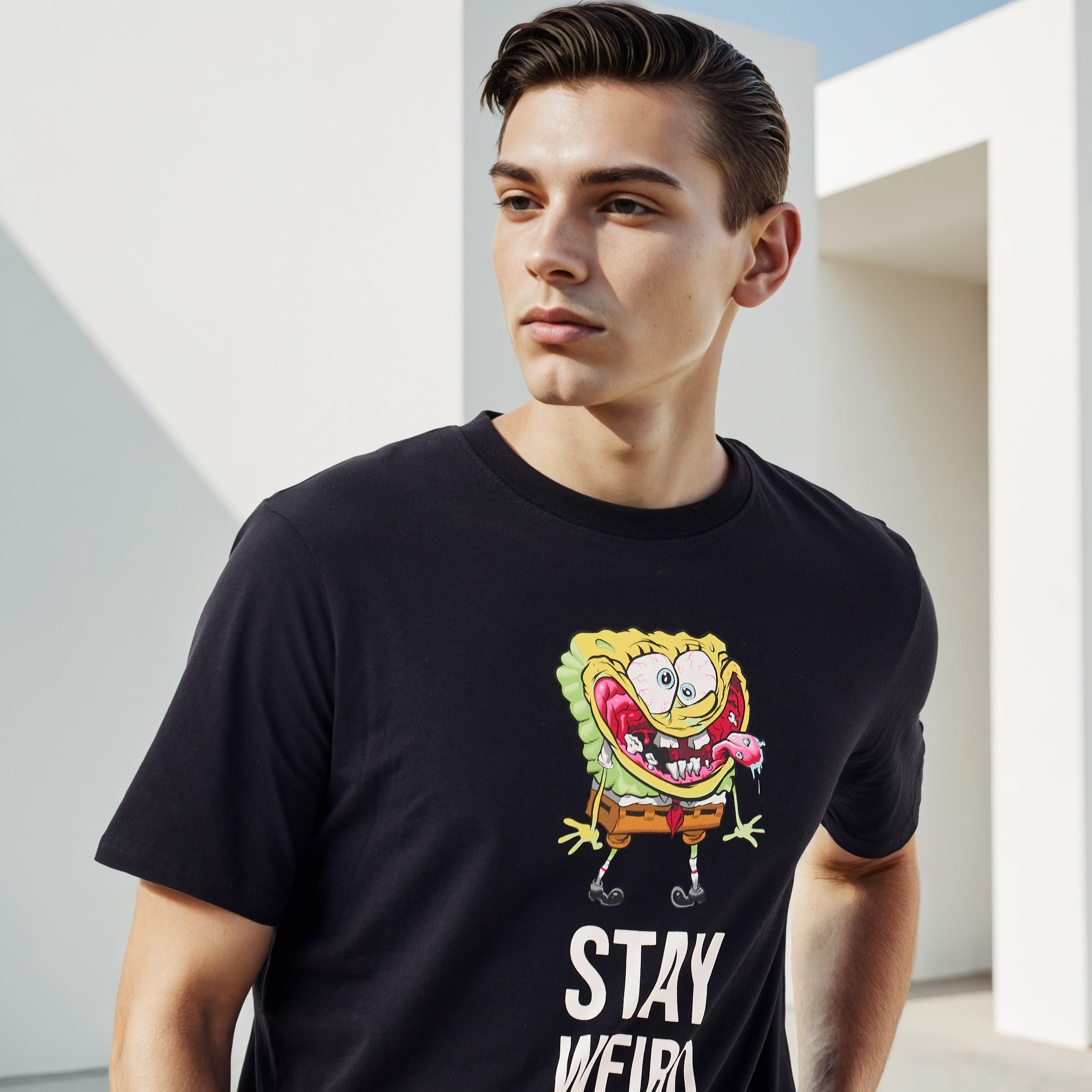 Spongebob Print Regular Fit T-Shirt-men-clothing-tshirtsandpolos-tshirts-image-5