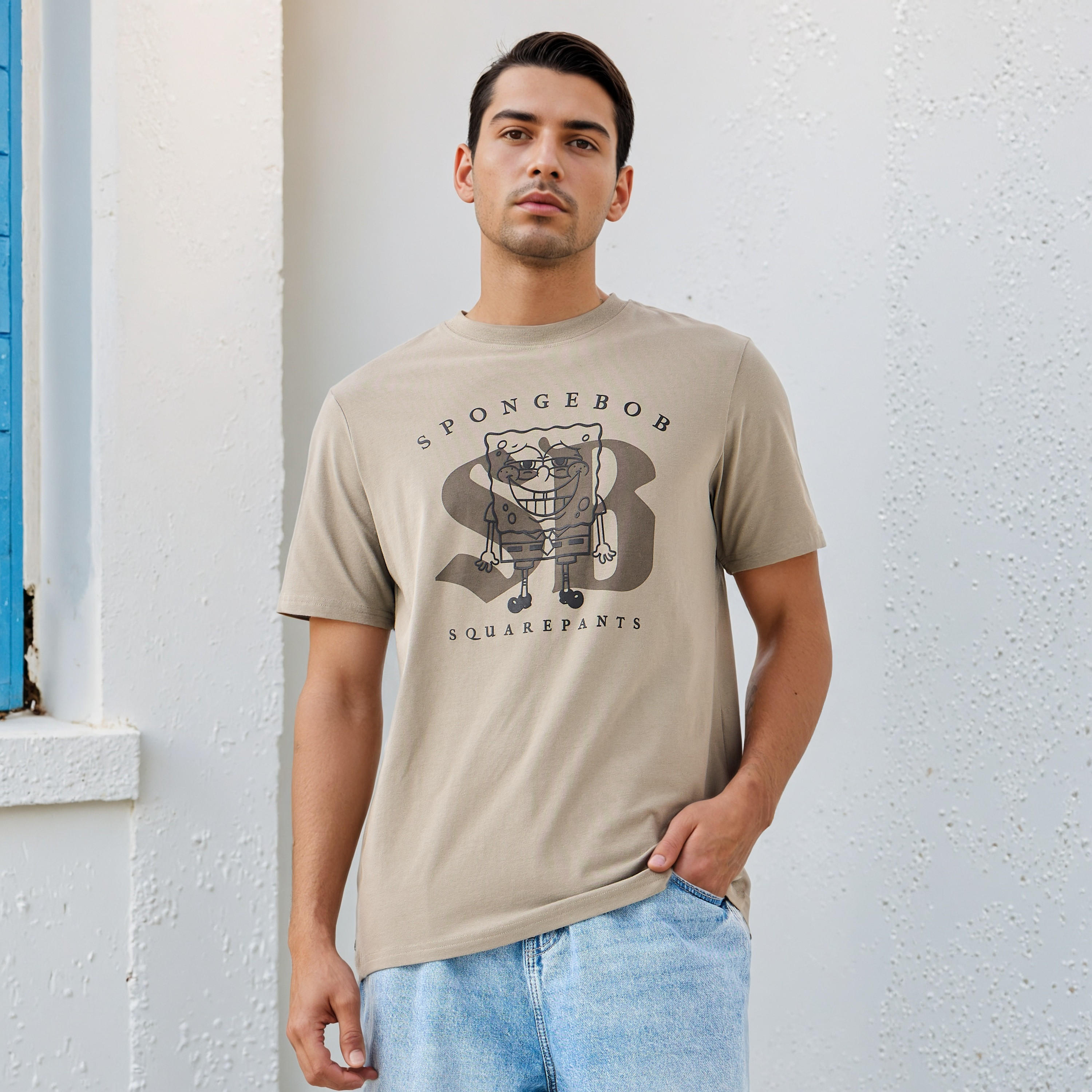 SpongeBob SquarePants Print T-shirt-men-clothing-tshirtsandpolos-tshirts-image-1