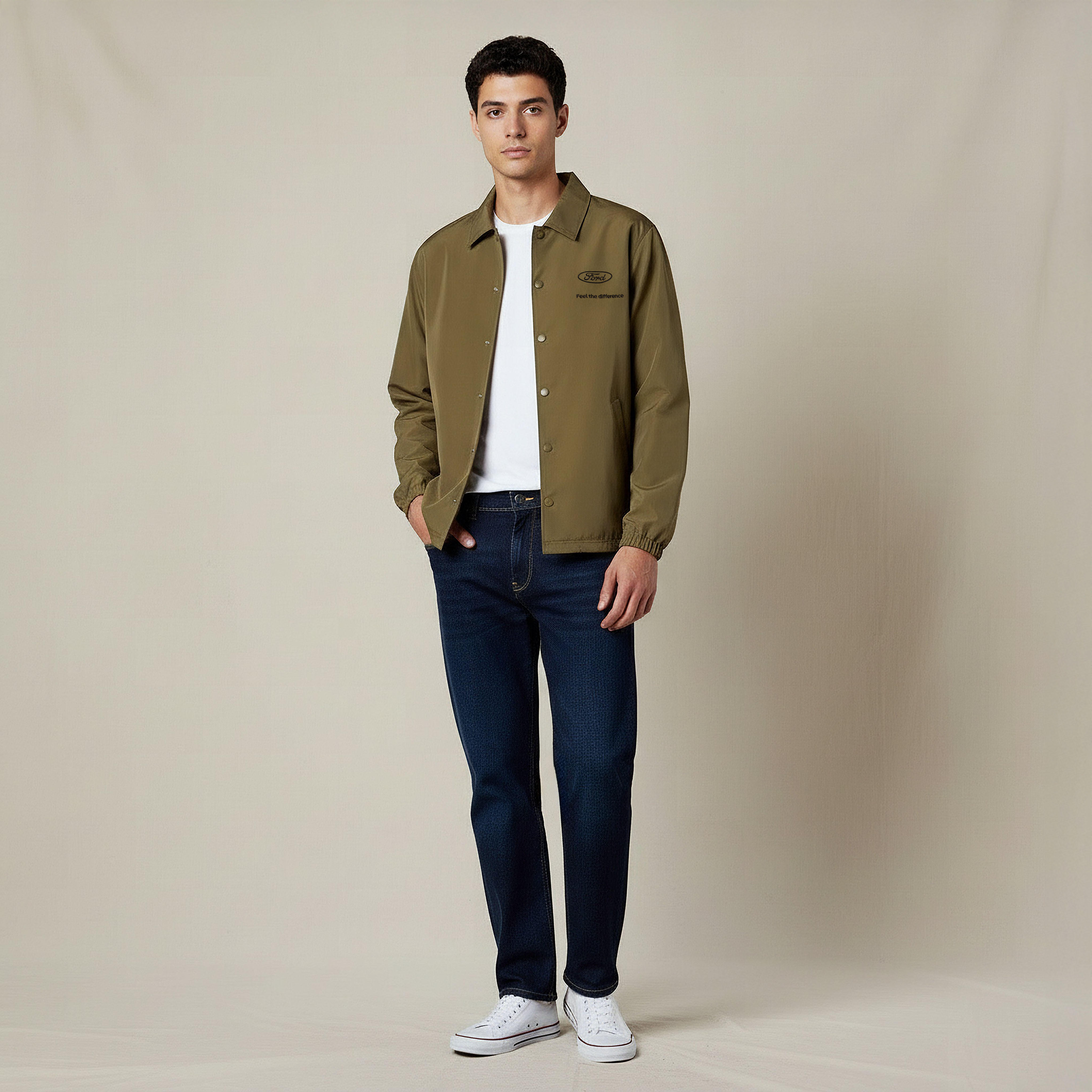 Men Relaxed Fit Ford Logo Embroidered Coach Jacket-men-clothing-jacketsandblazers-jackets-image-2