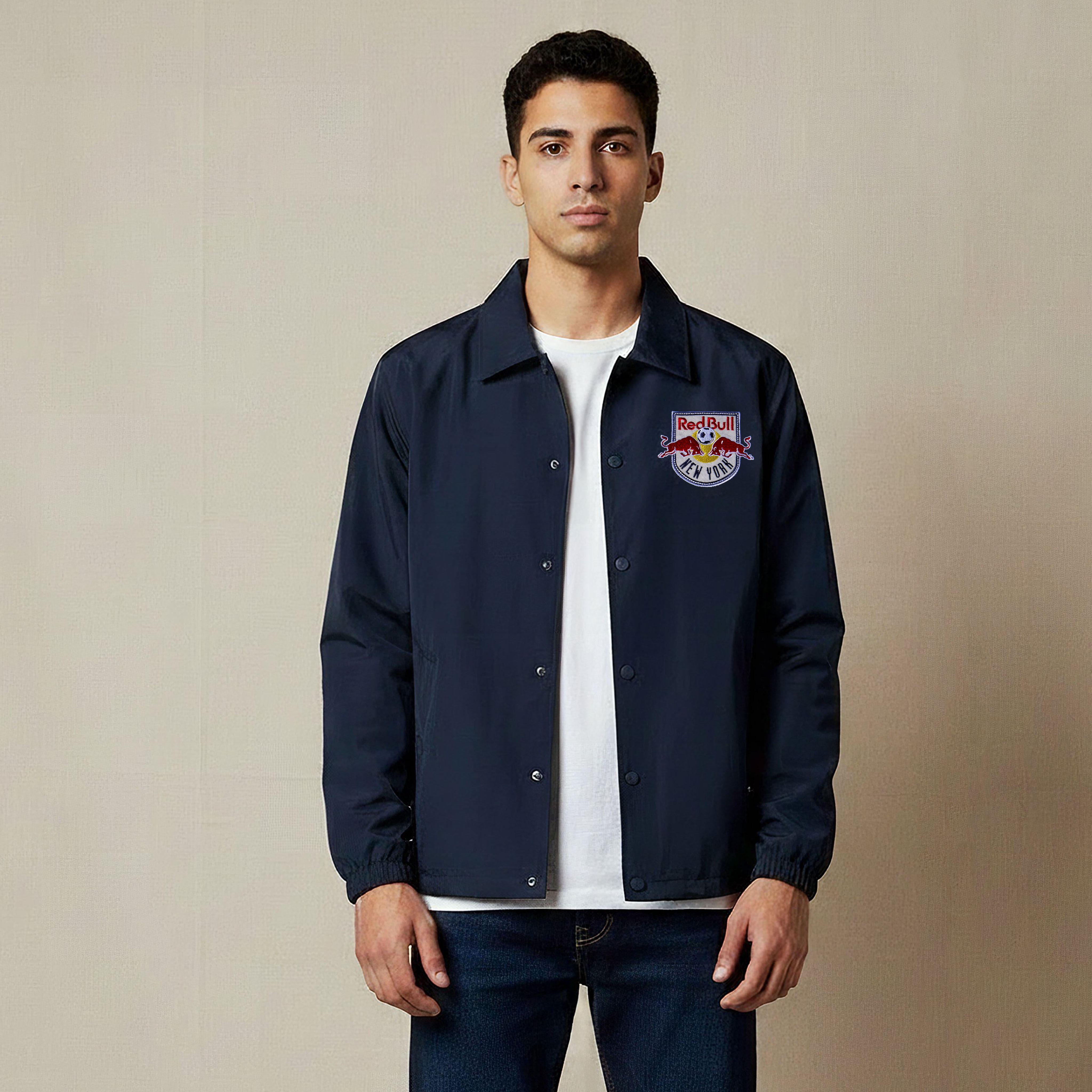 Men New York Red Bulls Embroidered Coach Jacket-men-clothing-jacketsandblazers-jackets-image-1