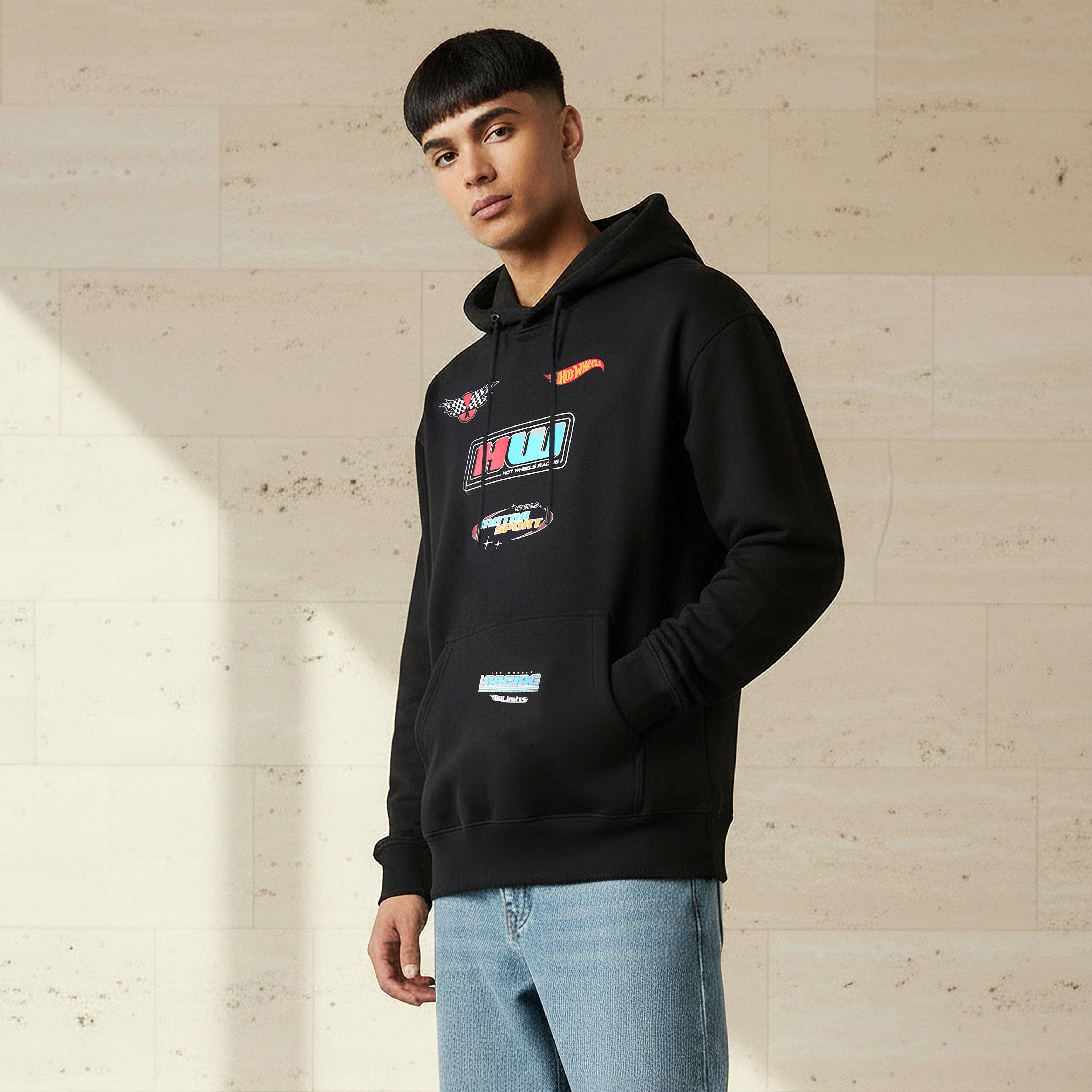 هودي رجالي فضفاض بطبعات هوت ويلز-men-winterwear-hoodiesandsweatshirts-image-1