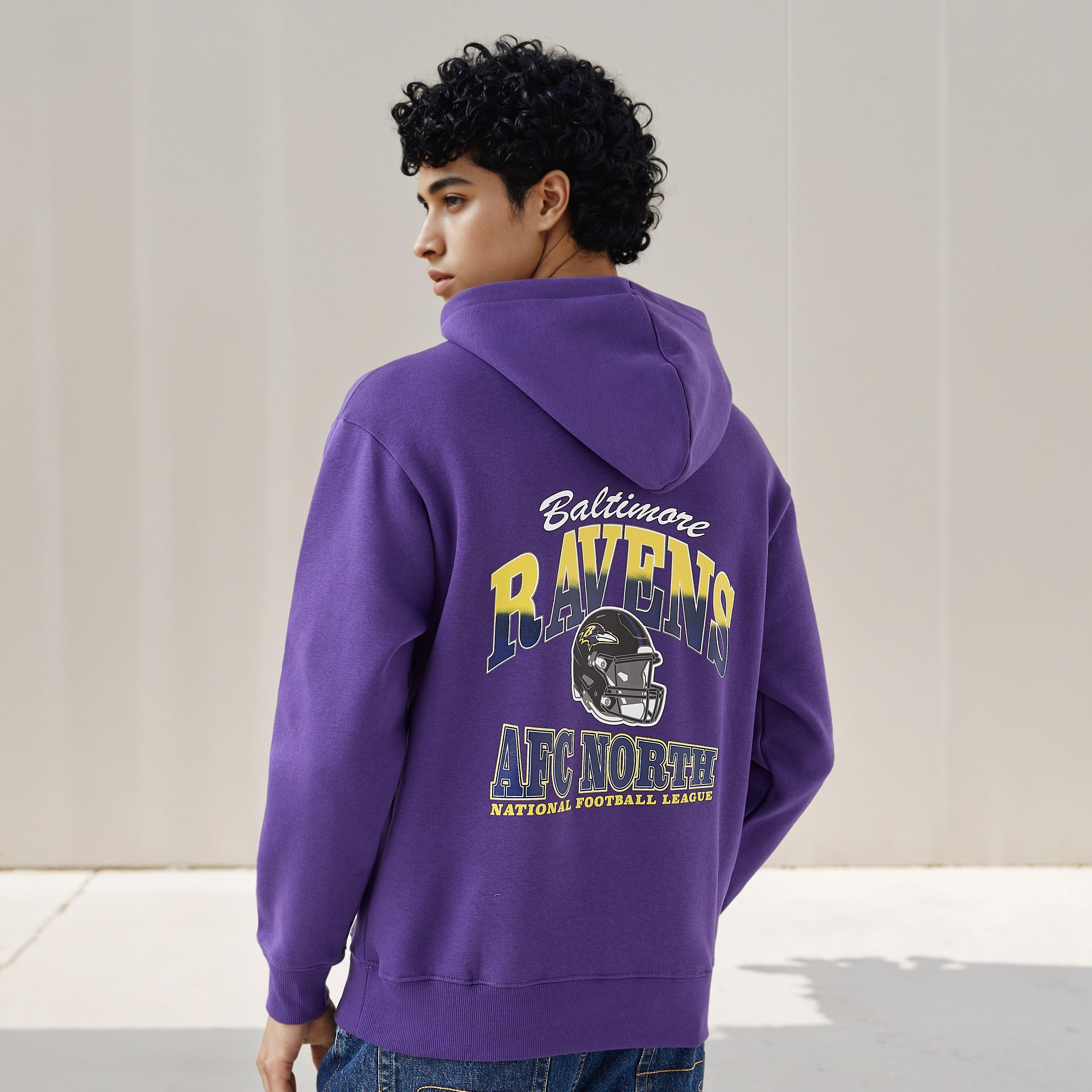 Baltimore Ravens NFL Men Oversized Hoodie-men-winterwear-hoodiesandsweatshirts-image-1