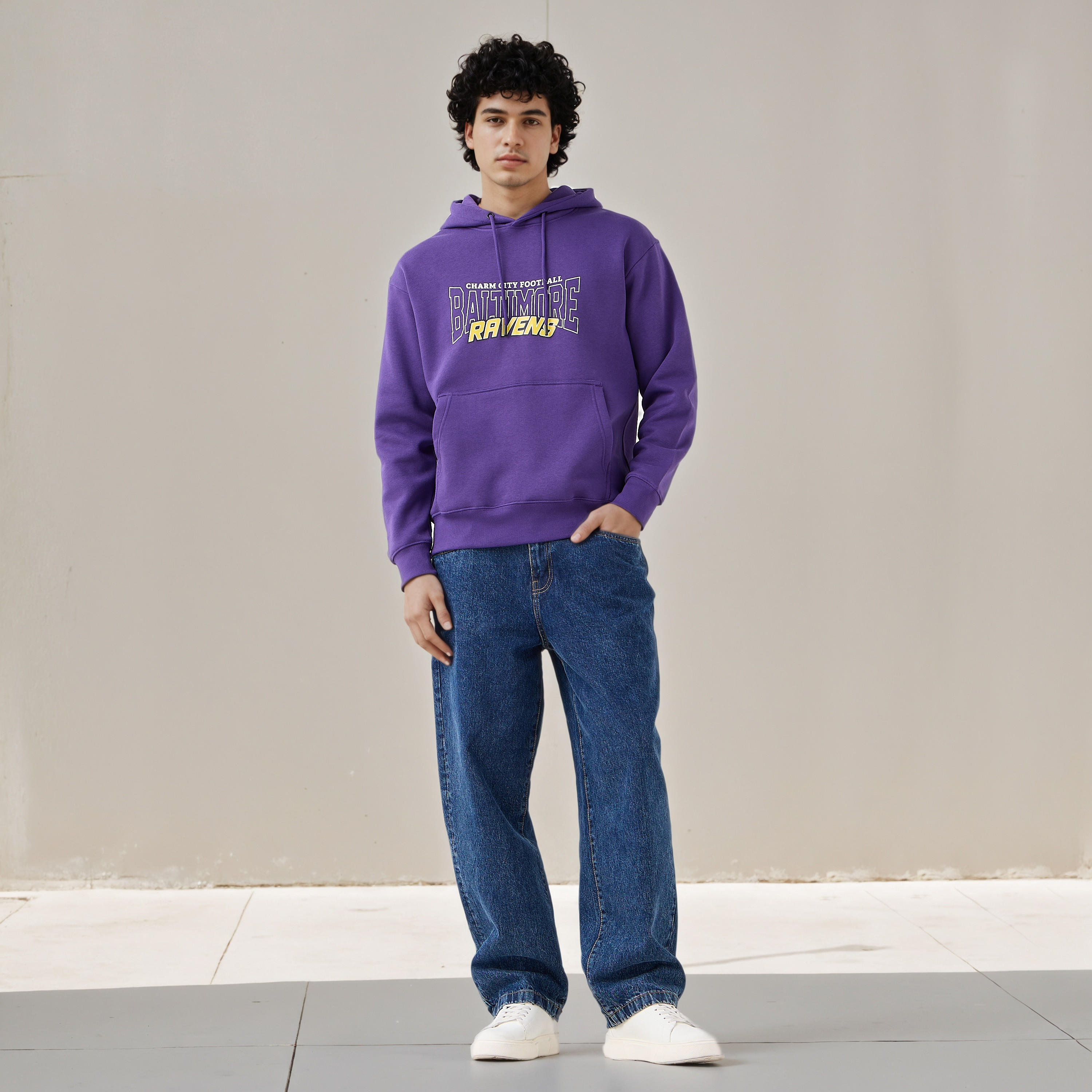 Baltimore Ravens NFL Men Oversized Hoodie-men-winterwear-hoodiesandsweatshirts-image-2