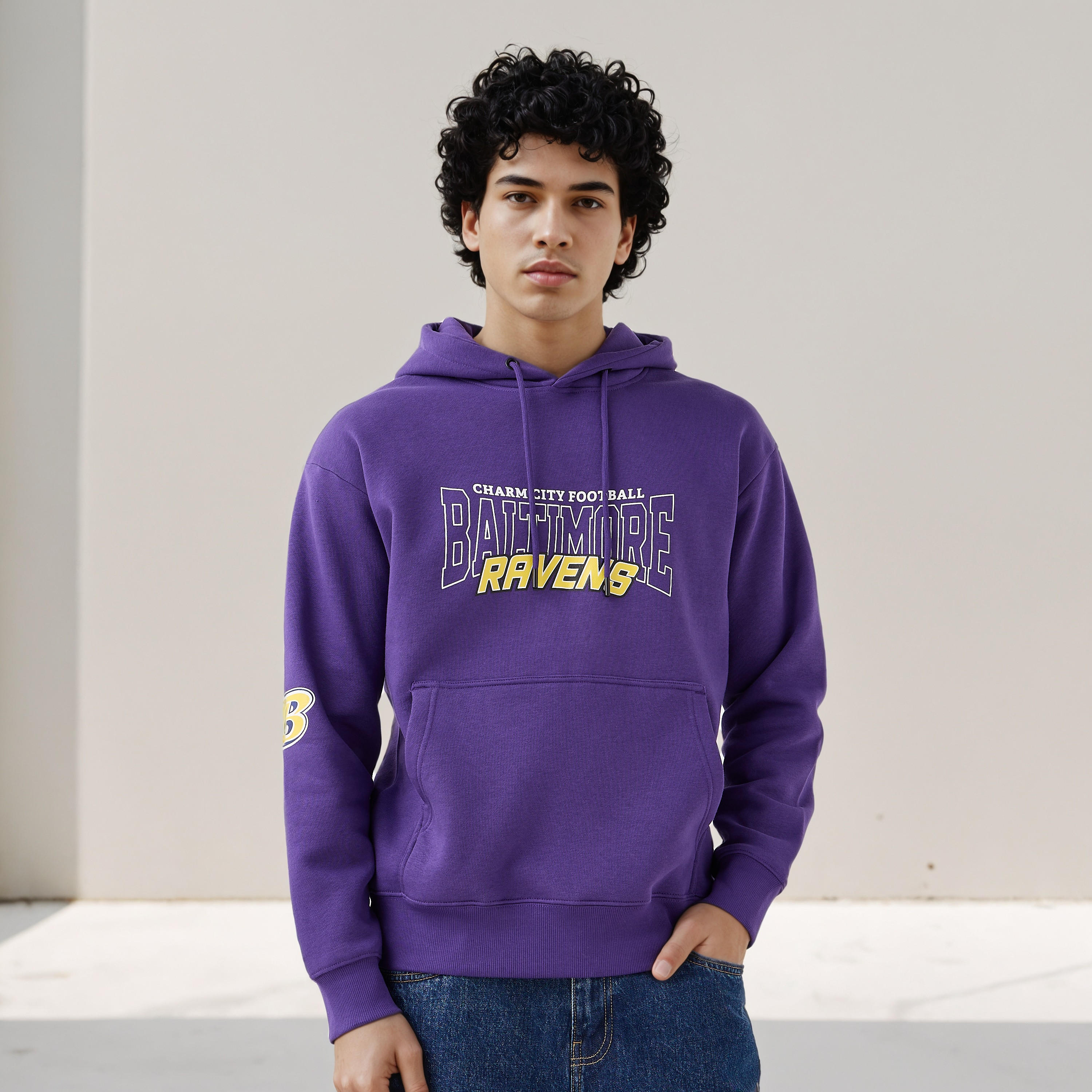 Baltimore Ravens NFL Men Oversized Hoodie-men-winterwear-hoodiesandsweatshirts-image-3