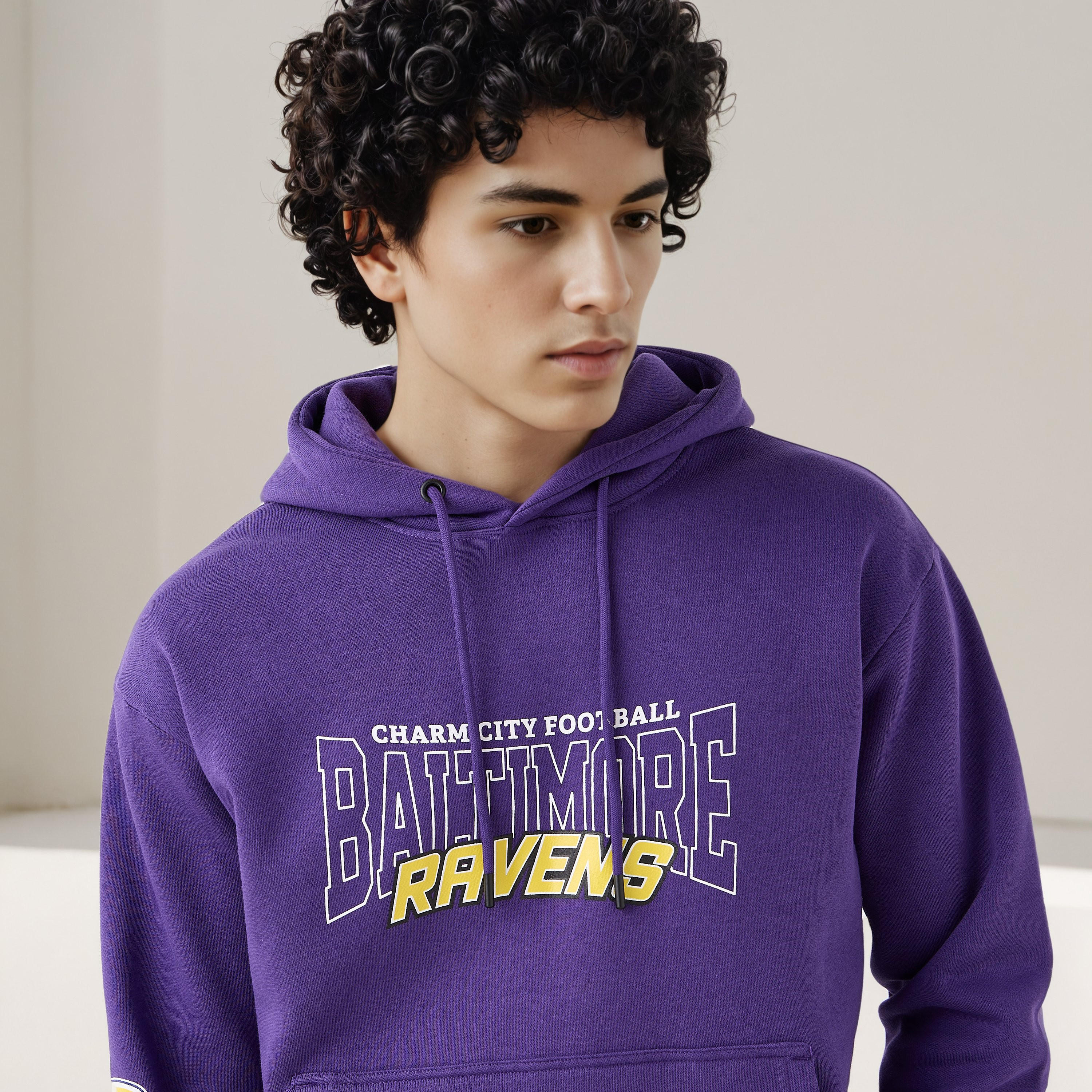 Baltimore Ravens NFL Men Oversized Hoodie-men-winterwear-hoodiesandsweatshirts-image-4