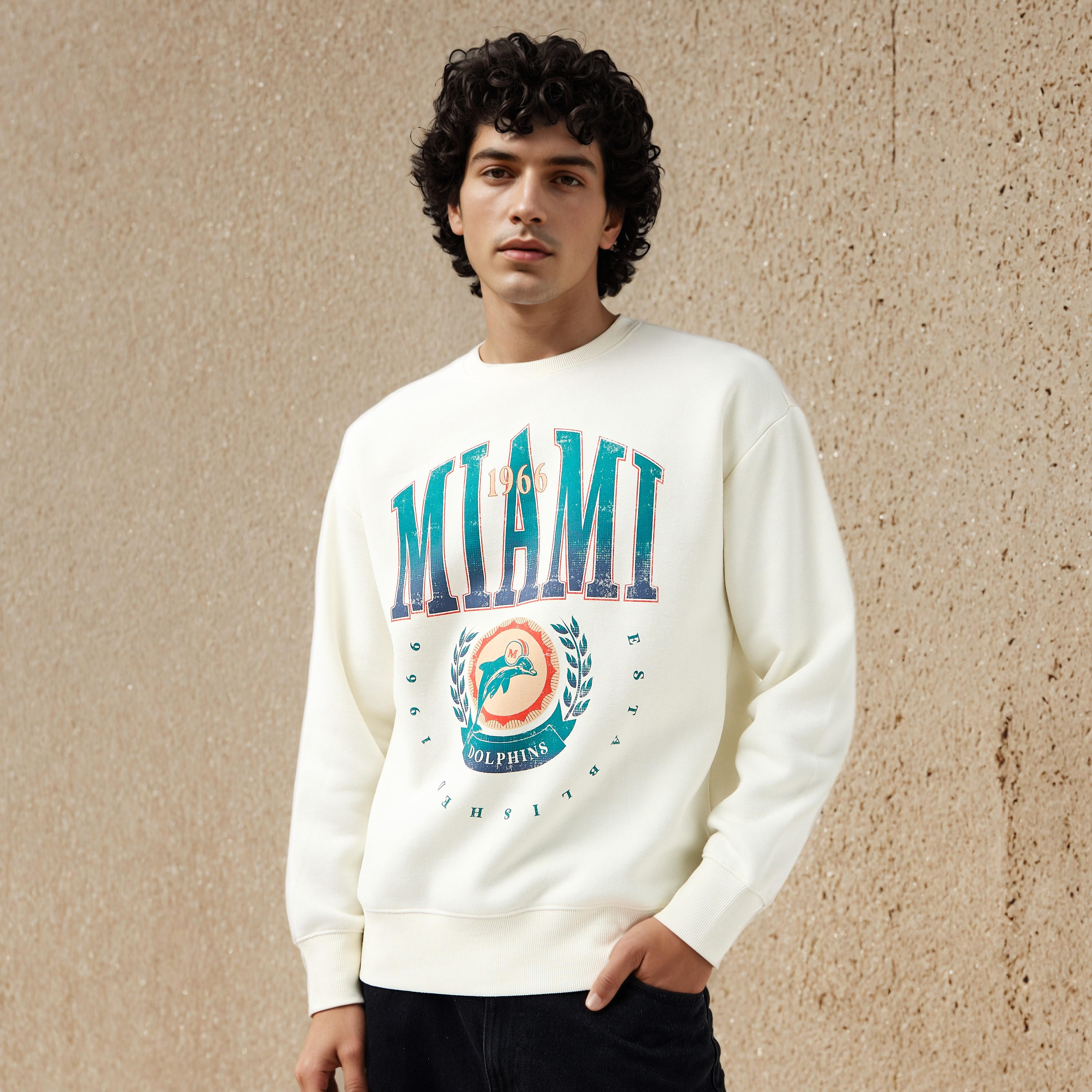 Miami Dolphins NFL Men Relaxed Fit Sweatshirt-men-winterwear-hoodiesandsweatshirts-image-1