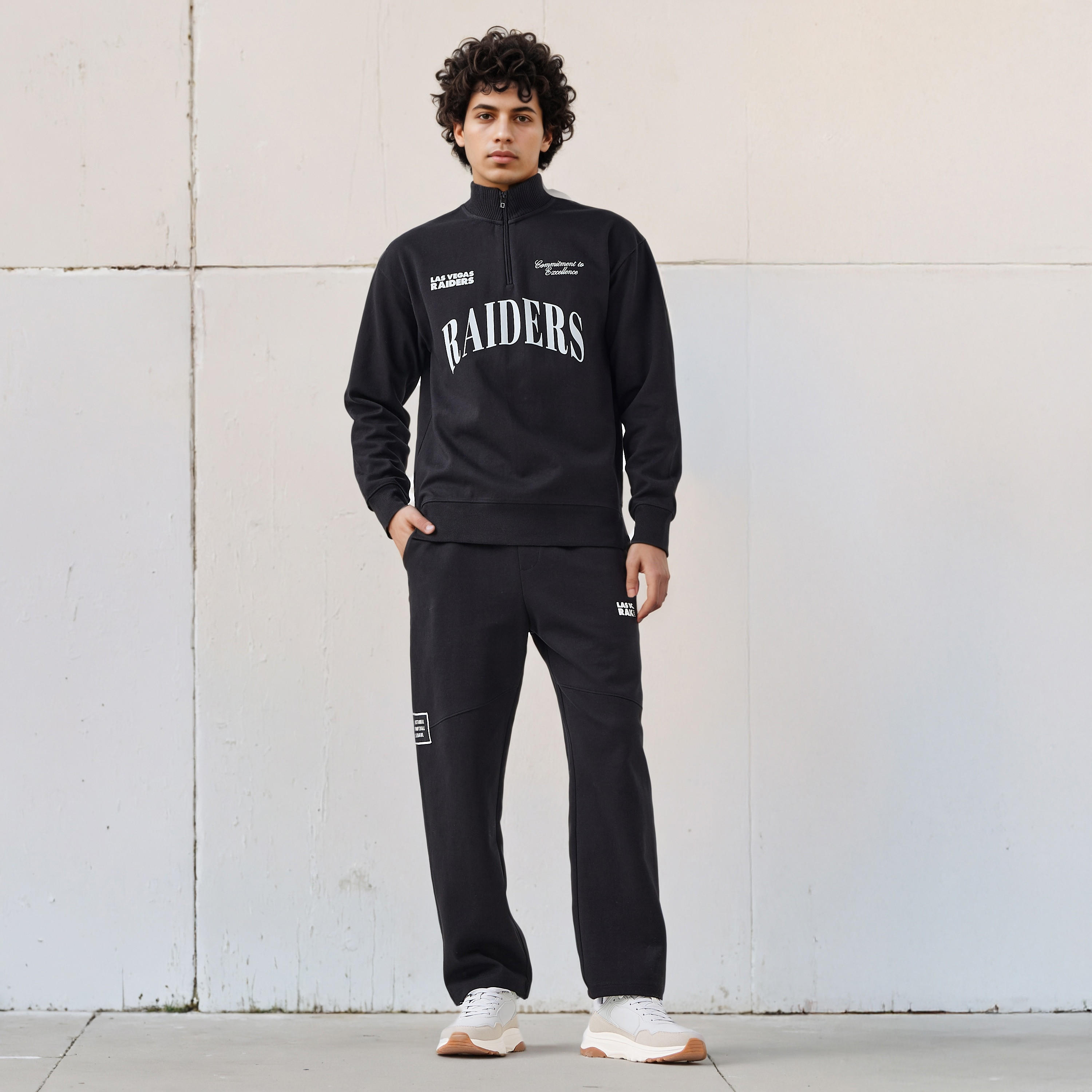 Las Vegas Raiders NFL Men Regular Fit Flexi Waist Track Pants-men-clothing-bottoms-joggers-image-2
